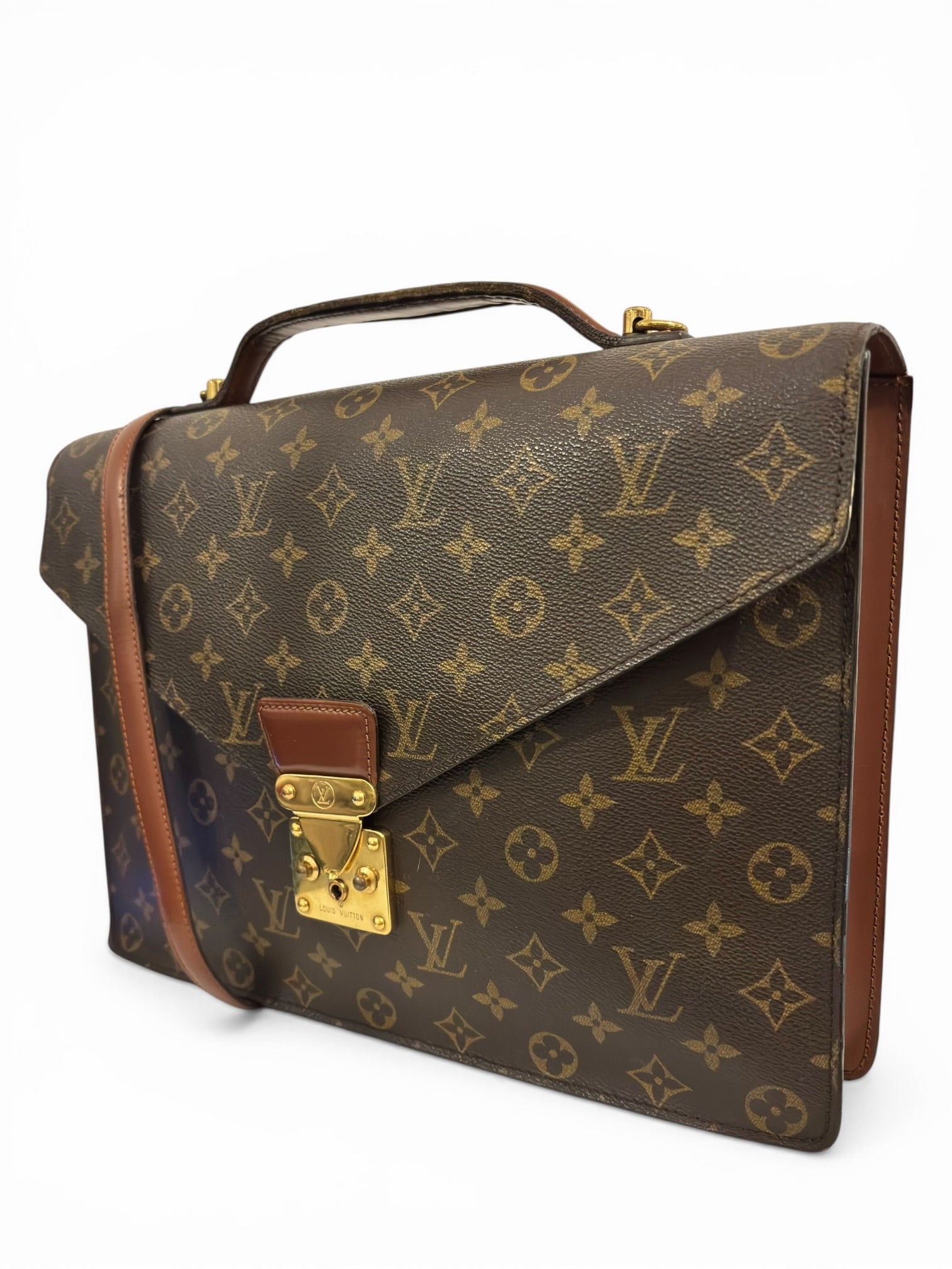 Louis Vuitton Brown Monogram Porte Documents
Bandouliere Briefcase Handbag