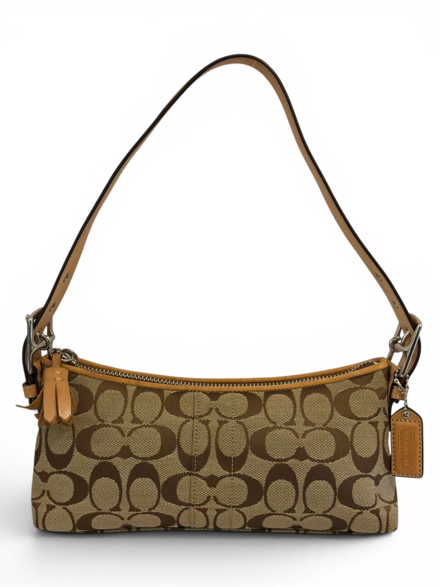 Coach Brown Canvas & Leather Tan Baguette
Vintage Shoulder Bag A055-6371
