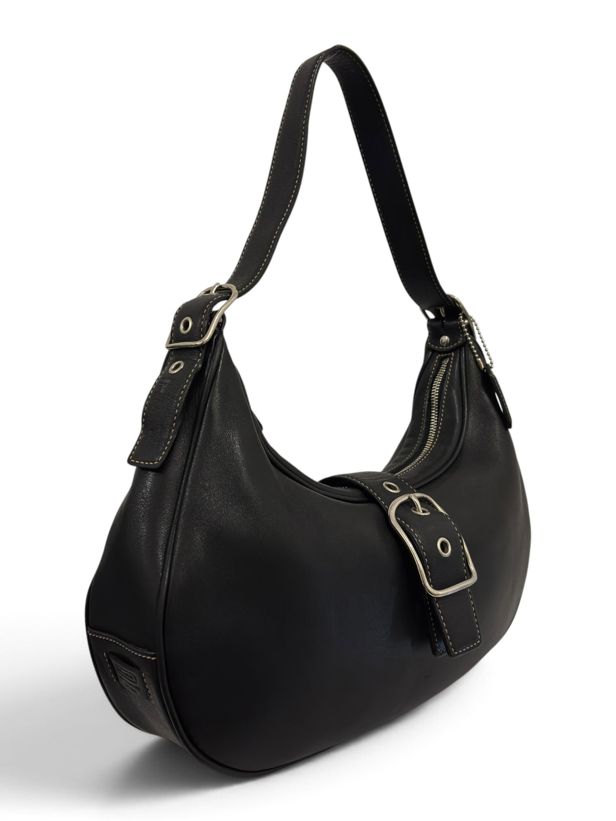 Vintage Coach Soho Bag 7592 Hobo Crescent In Black Leather