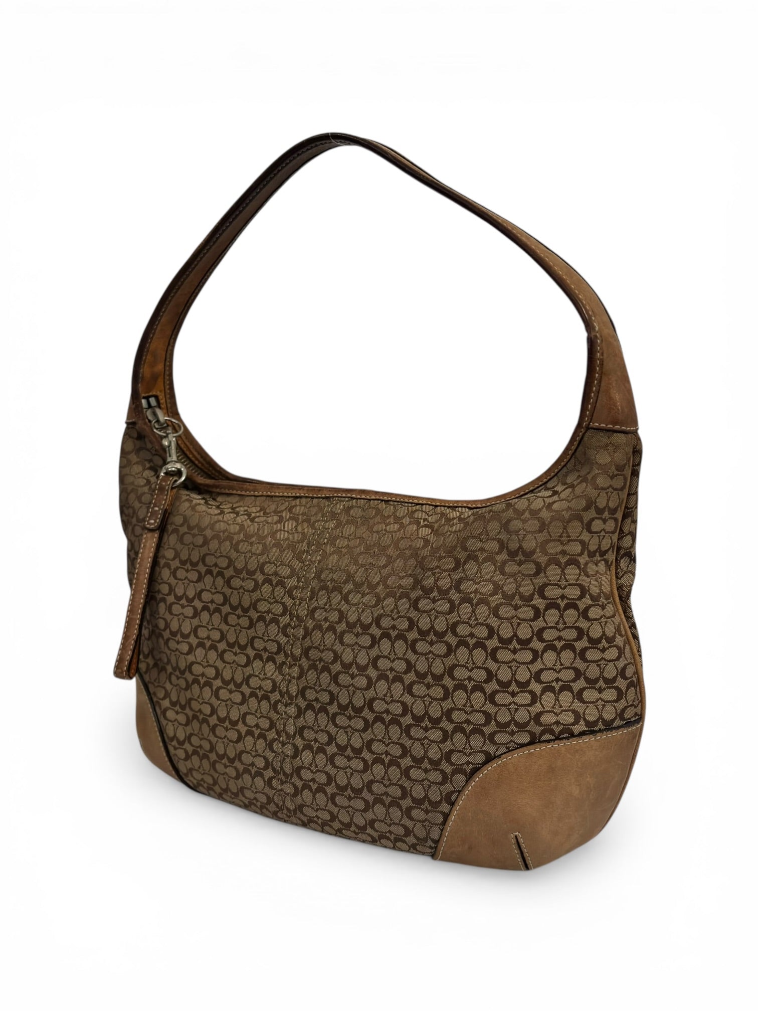 Coach Brown Signature Canvas & Leather Ergo Slouchy Vintage 2000's Hobo Shoulder Bag