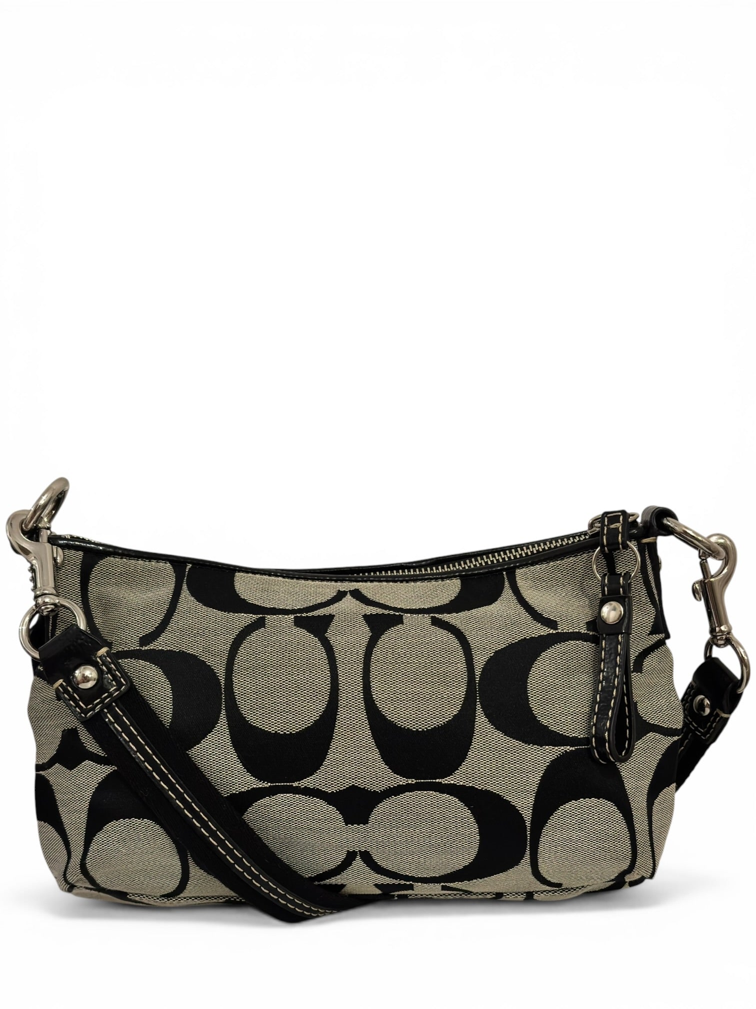 Coach Demi Black & Grey Canvas & Patent Leather
Crossbody / Shoulder Bag
