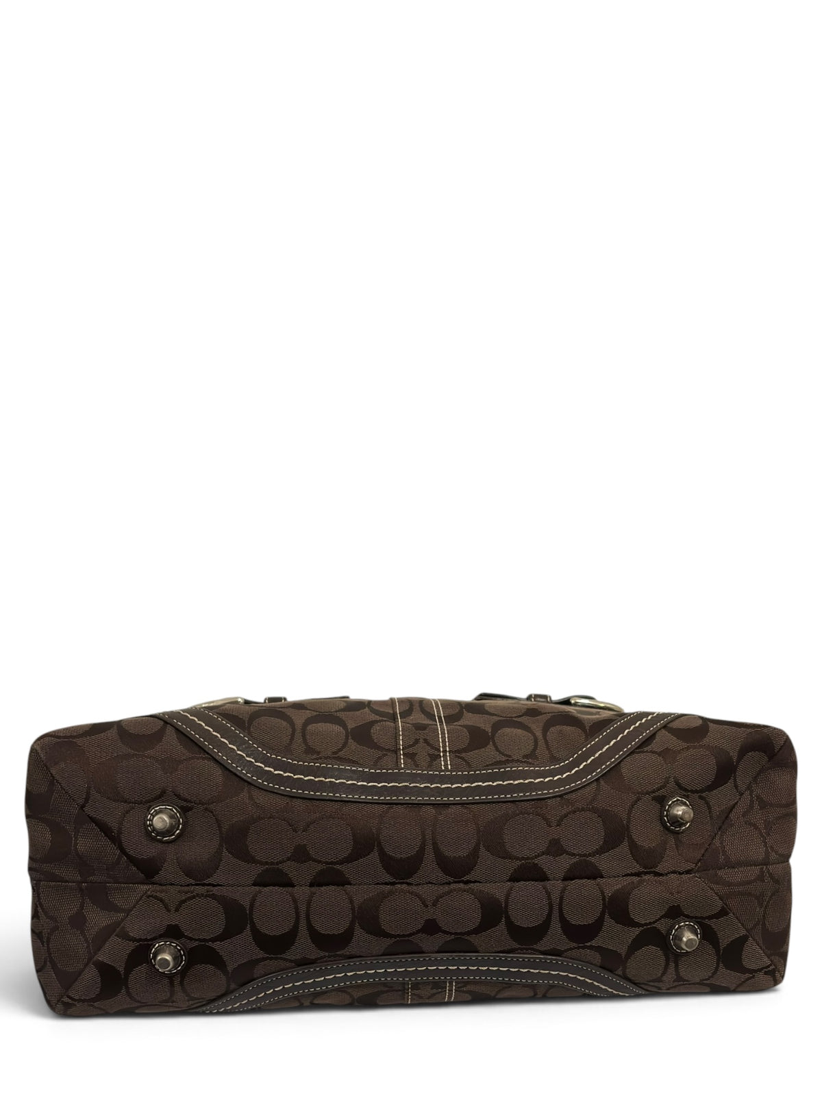 Vintage Coach Soho Bag Signature Brown Braided Tote 05089