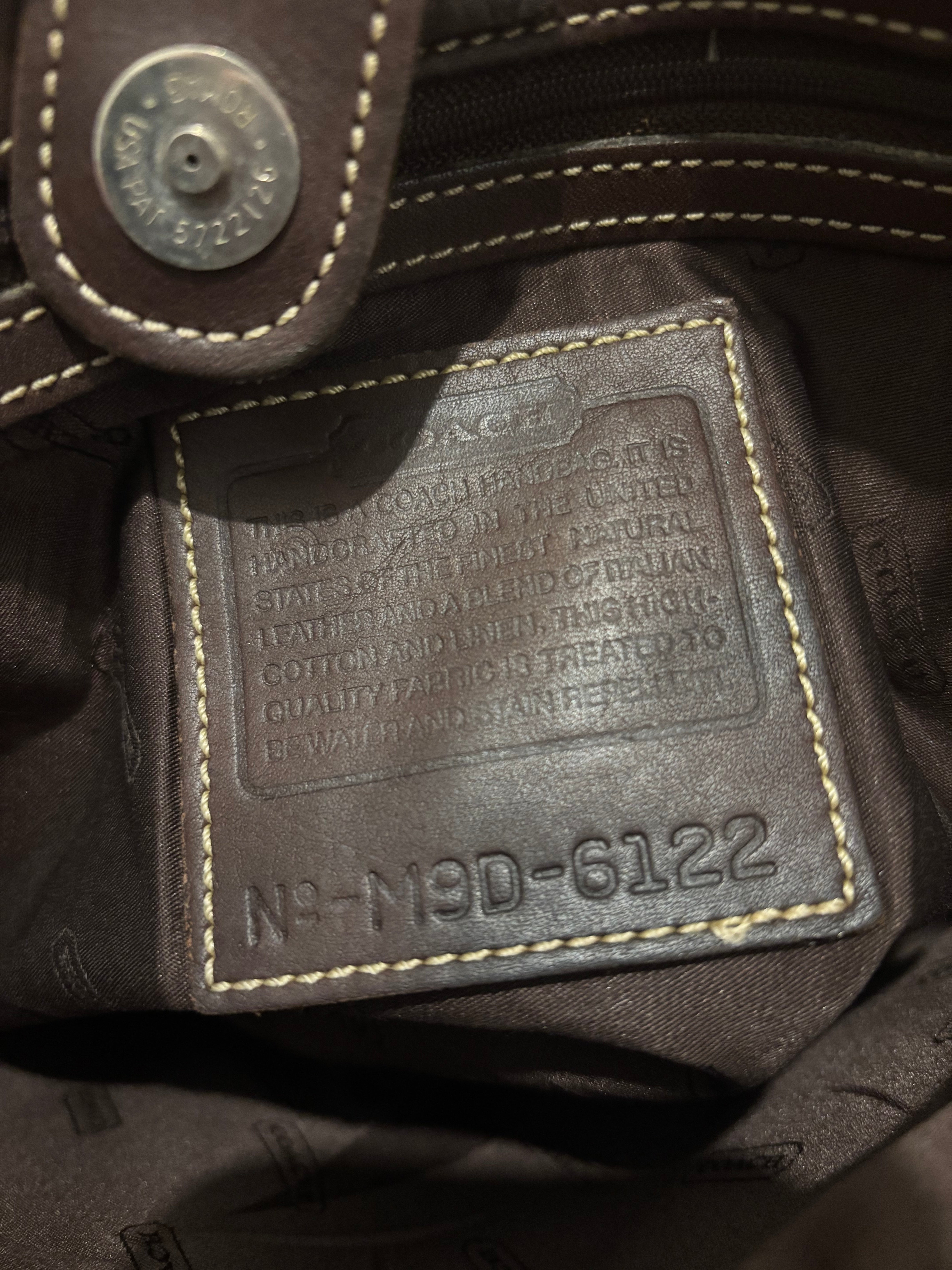 Coach Bleeker Brown & Cream Canvas & Leather Vintage Y2K Tote Shoulder Bag