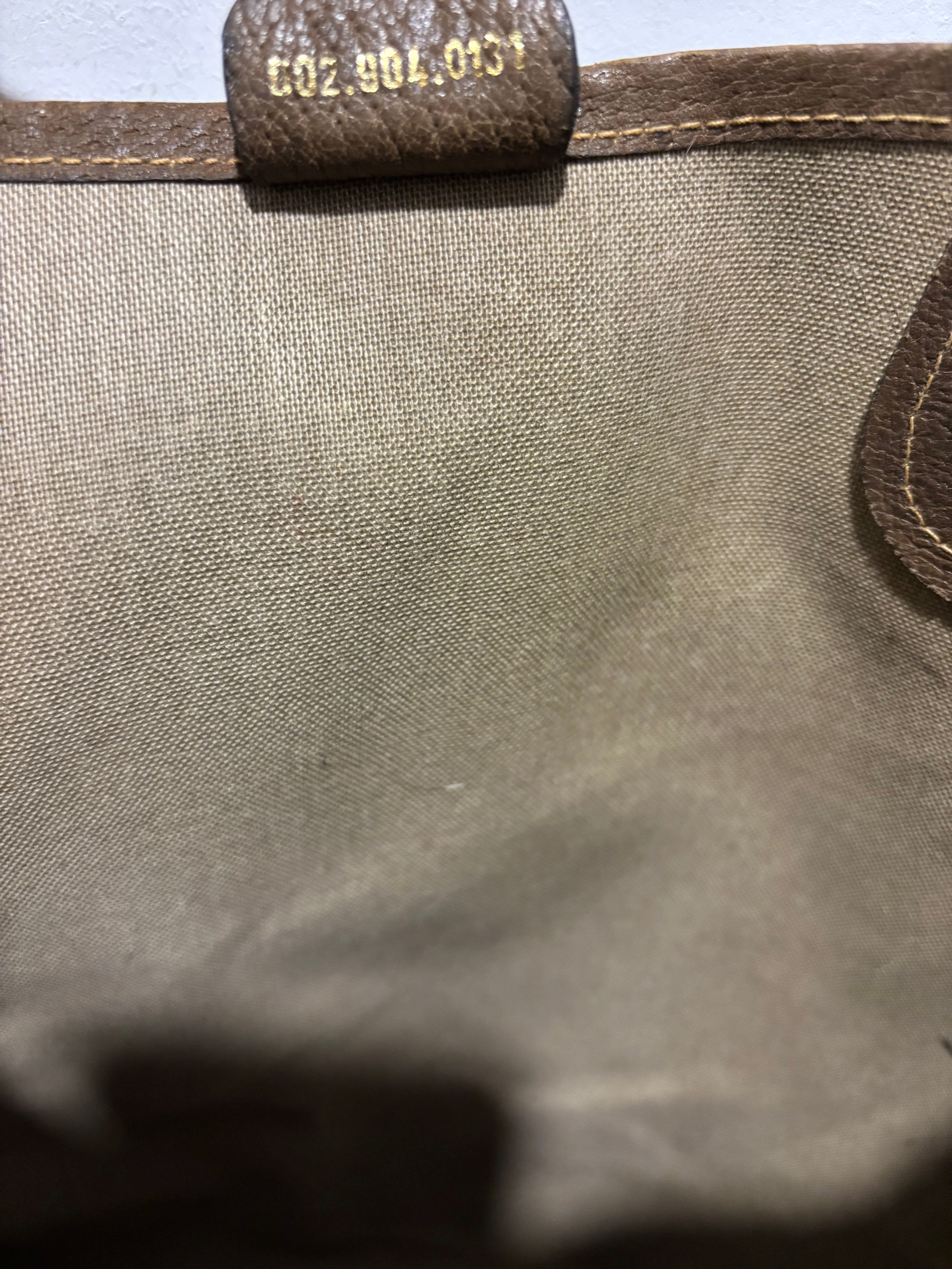 Gucci GG Vintage Rare Marmont Sherry Line Large Canvas Ophidia Tote Shoulder Bag