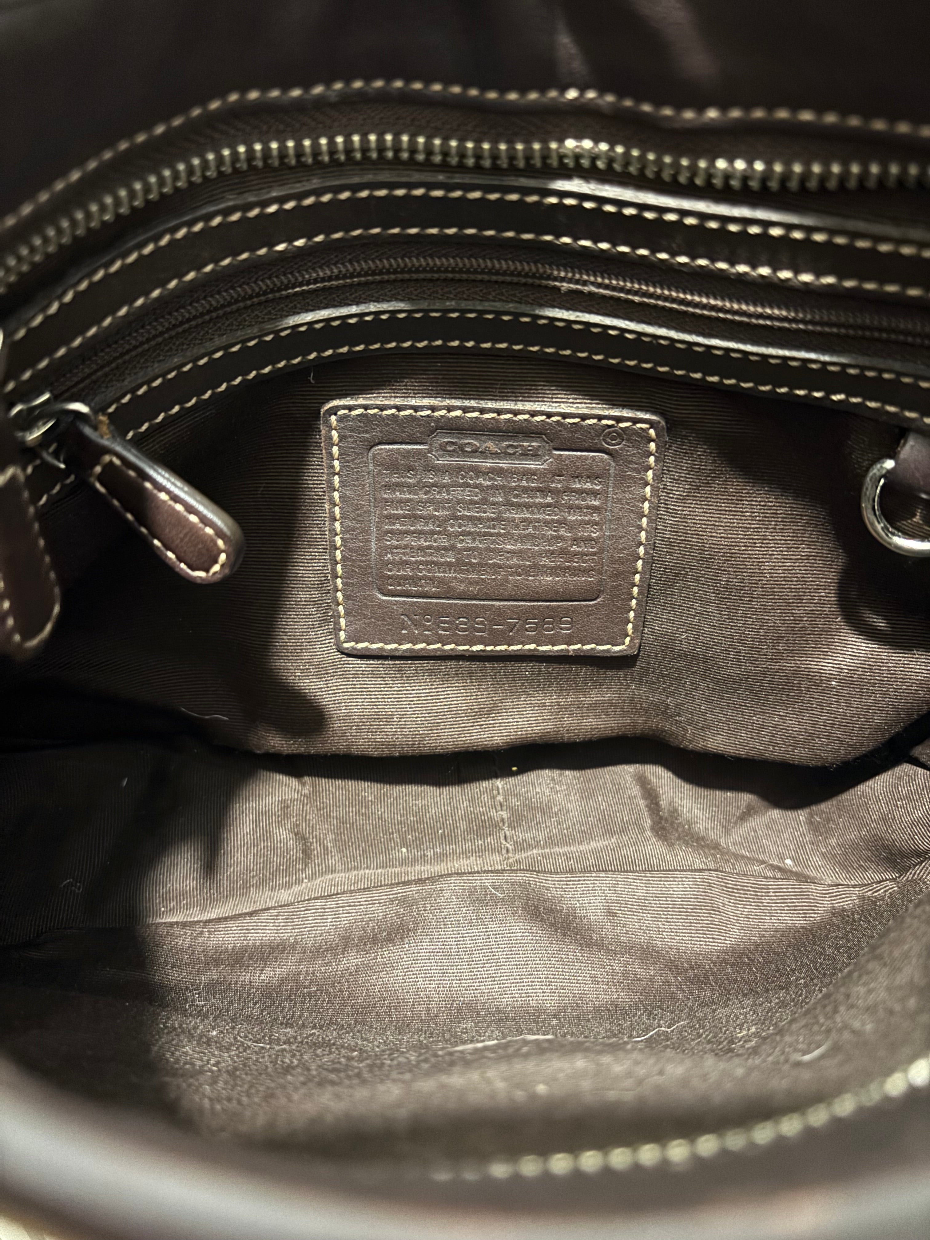 Coach RARE Brown Tan Suede Vintage Riding Leather Hobo Vintage Shoulder Bag