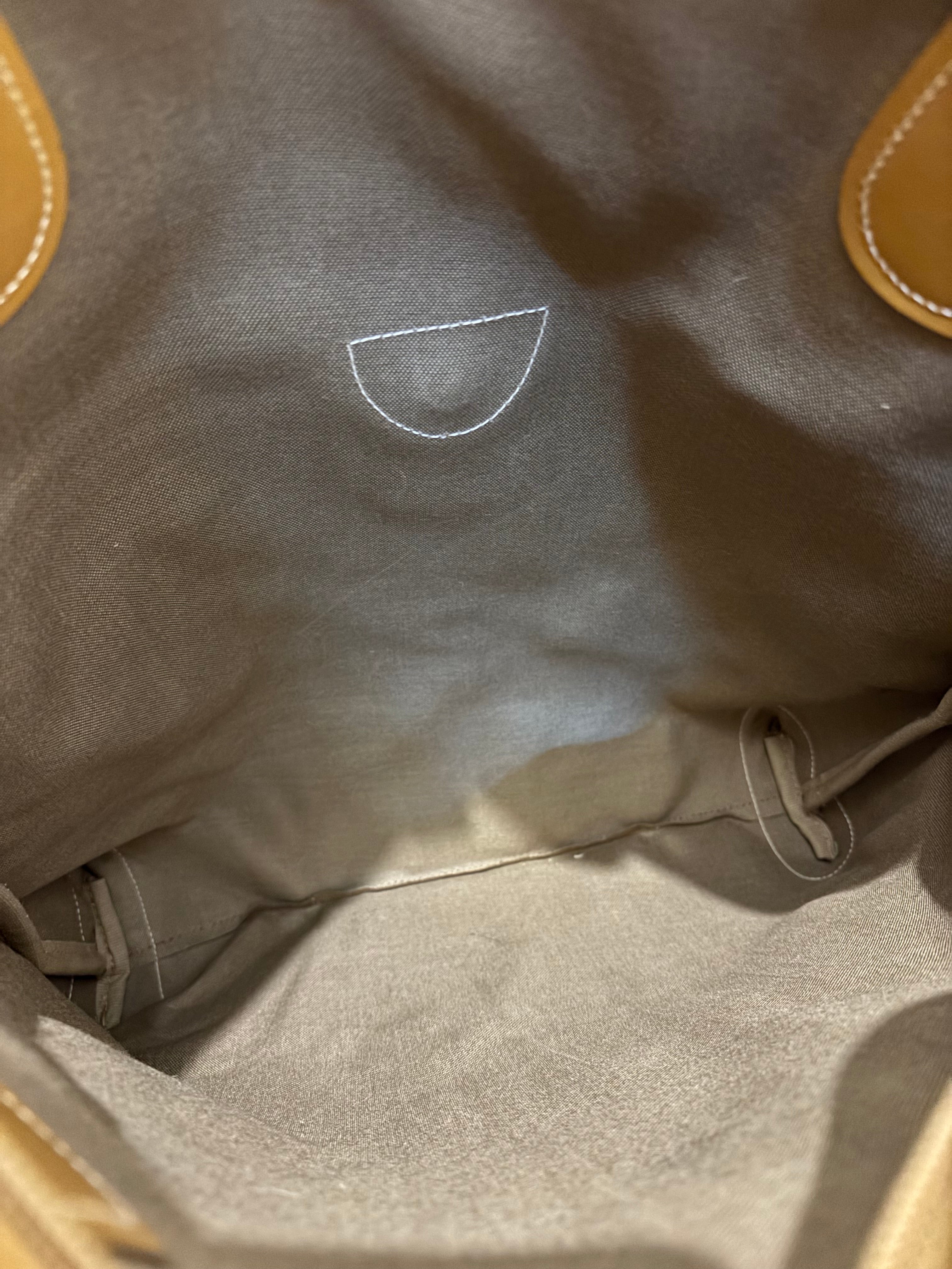 Gucci Vintage Micro GG Supreme Web Sherry Line Brown Beige Canvas & Leather Tote Shoulder Bag