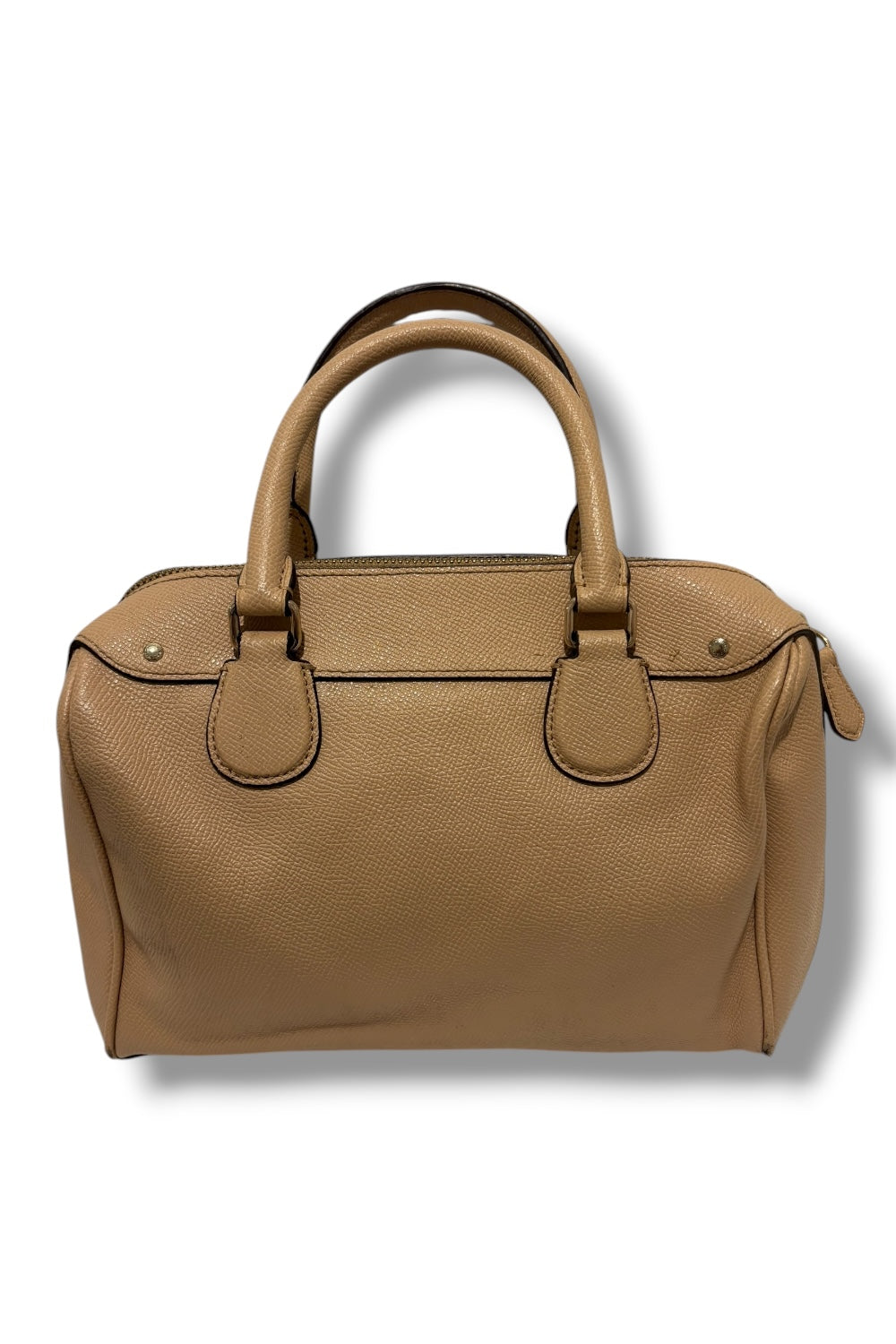 Coach Leather Brown / Beige Pebbled Leather Mini Bennett Satchel Shoulder Bag