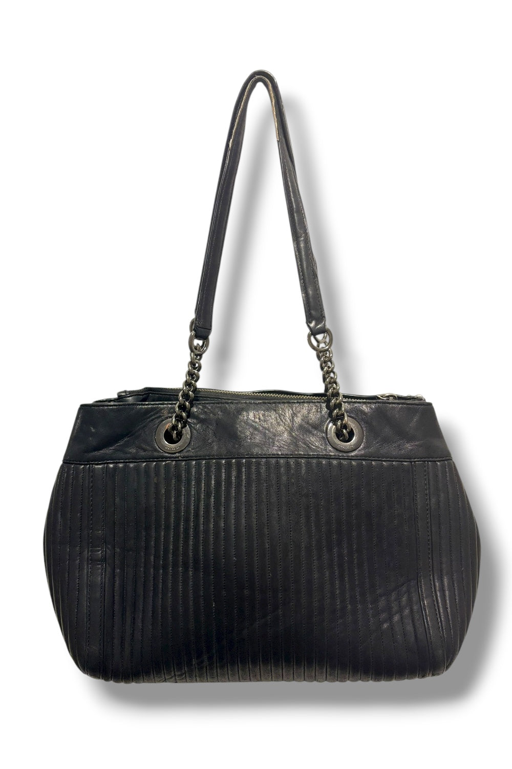 Coach Black Quilted Edie Turnlock Carryall VintageShoulder Bag