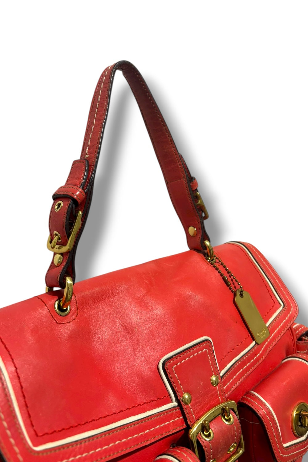 Coach Limited Edition RARE Vintage Daphne Watermelon Leather Pink Shoulder Bag