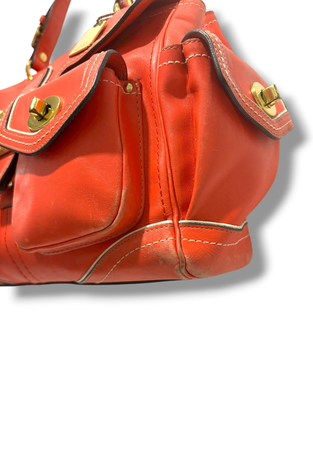 Coach Limited Edition RARE Vintage Daphne Watermelon Leather Pink Shoulder Bag
