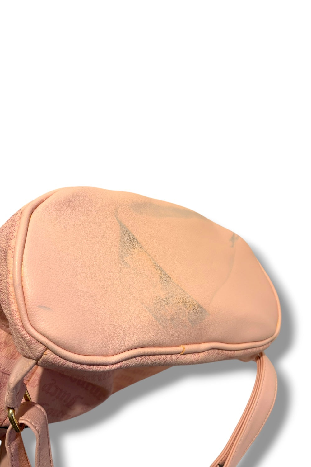Juicy Couture Blush Pink Signature USA Gold Heart Backpack Rucksack