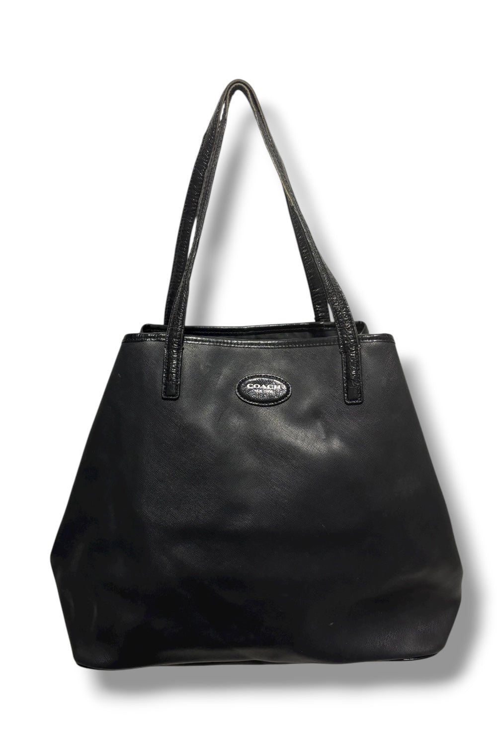 Coach Black Leather XXL Tote Metro Vintage Shoulder Bag