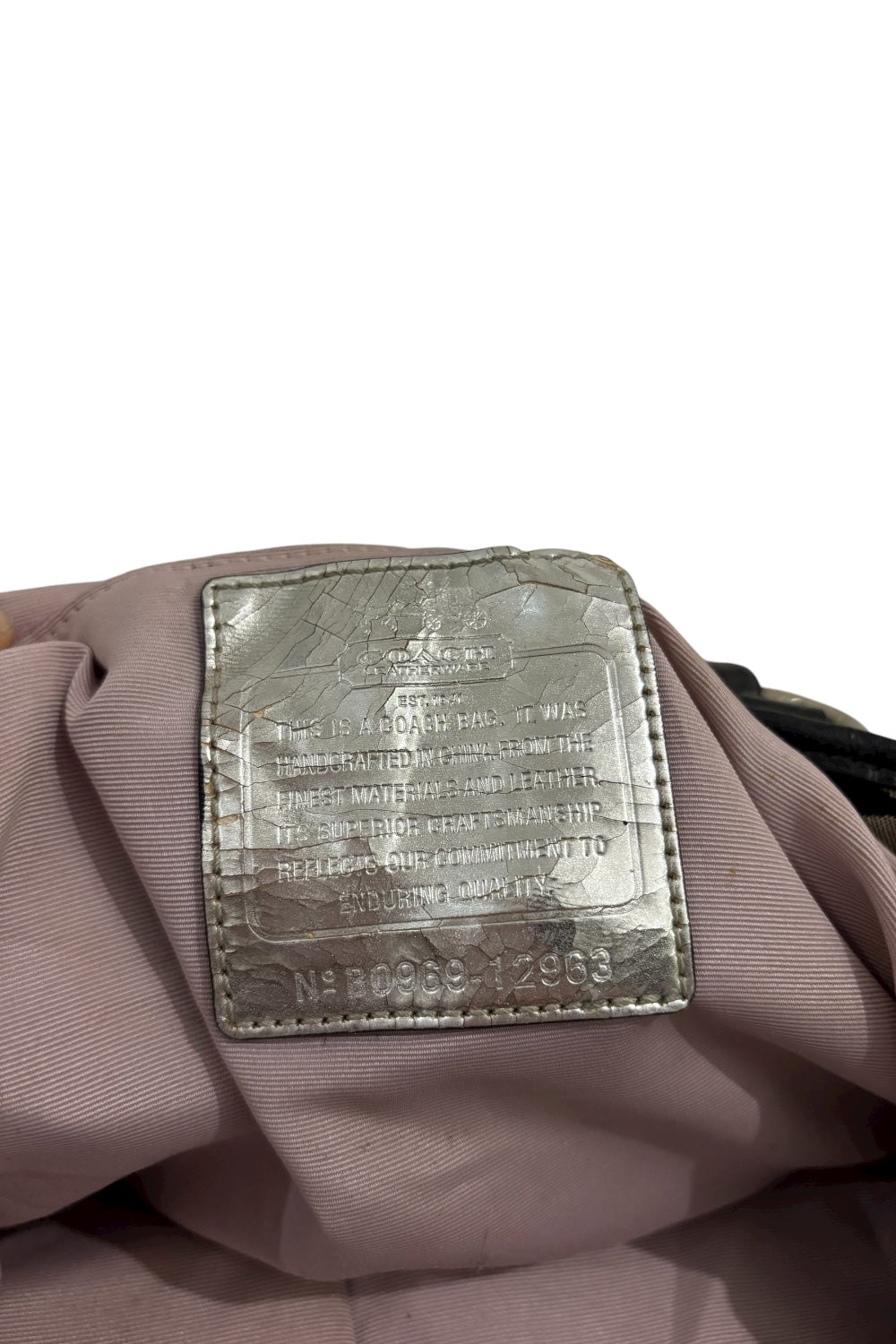 Coach Madison Black & Grey OP Art Canvas & Leather Shoulder Bag