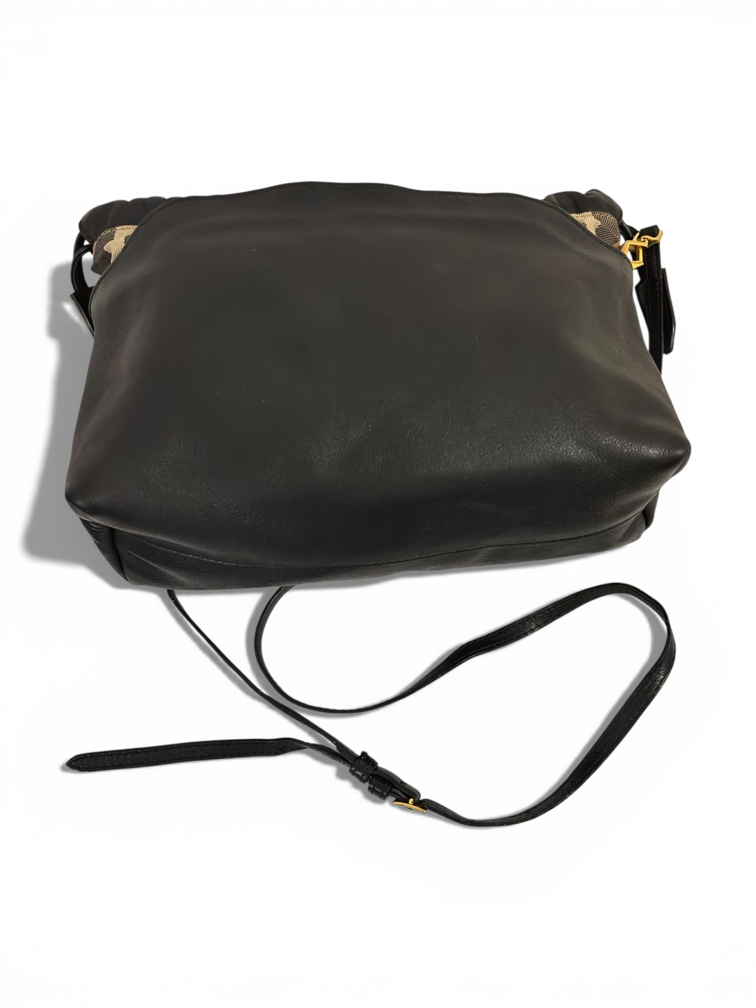 Burberry 'Little Crush' Calfskin Leather Signature House Check Canvas Vintage Crossbody Bag