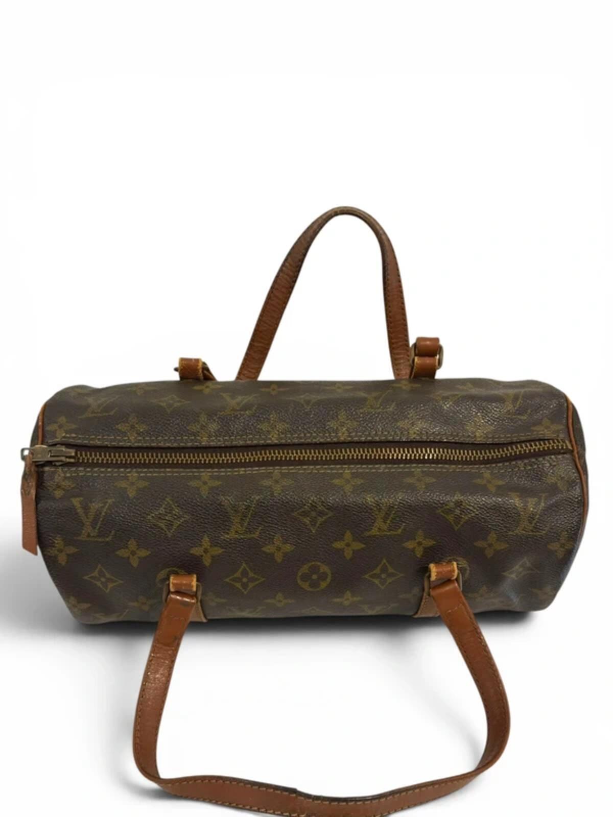 Louis Vuitton Papillon 30 Barrel Brown Leather Vintage Shoulder Bag