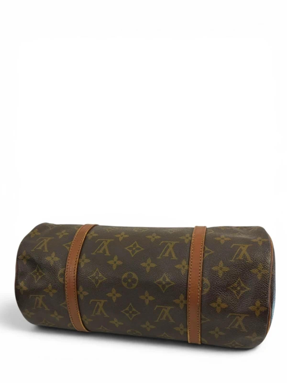 Louis Vuitton Papillon 30 Barrel Brown Leather Vintage Shoulder Bag