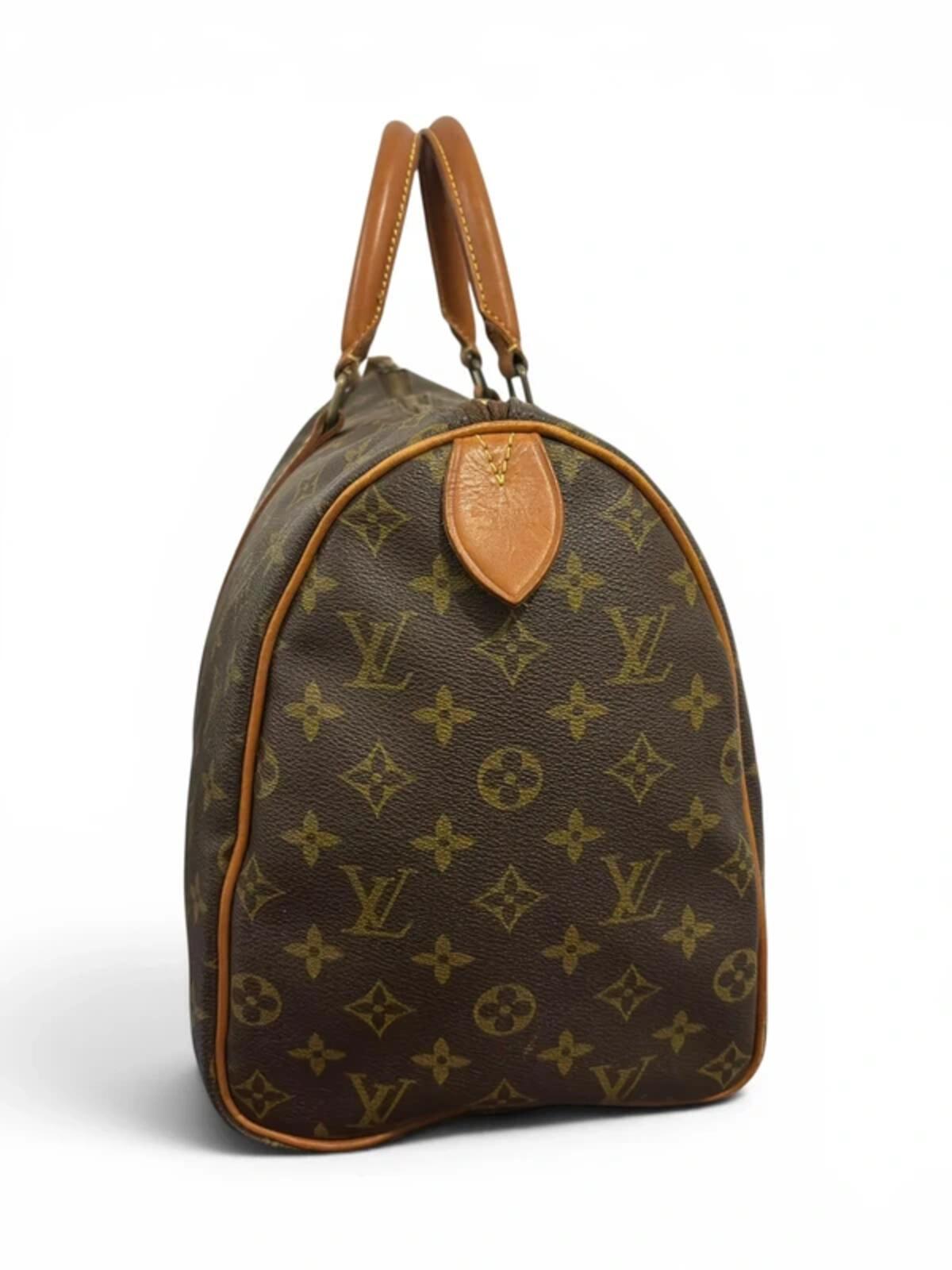 Louis Vuitton Keepall 45 Vintage Brown Monogram Eclair Zip Travel Boston Bag