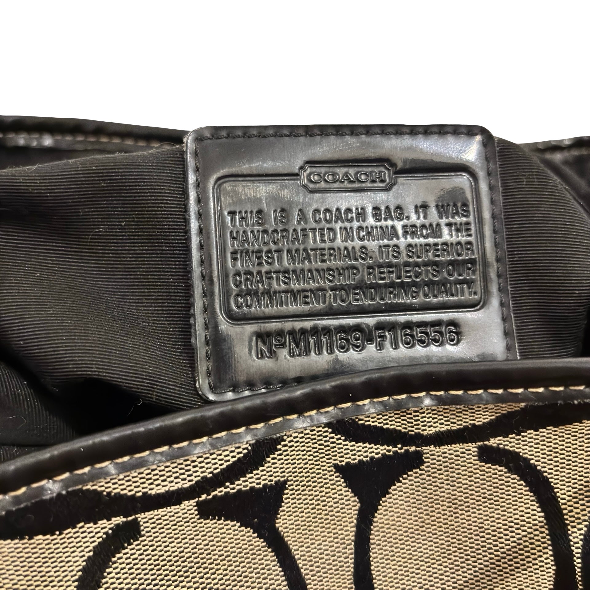 Coach Black & Grey Kyra Canvas & Leather Vintage Backpack