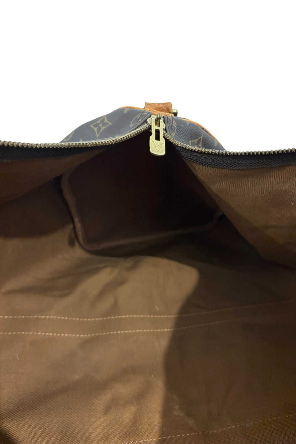 Louis Vuitton Keepall 50 Boston Travel Weekender Brown Monogram LV Leather Bag