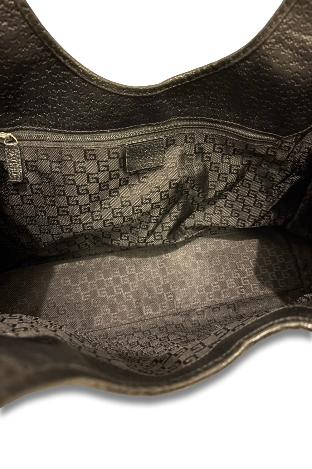 Gucci Jackie 1961 Black Canvas Vintage Bardot  Leather Trim Hobo Shoulder Bag