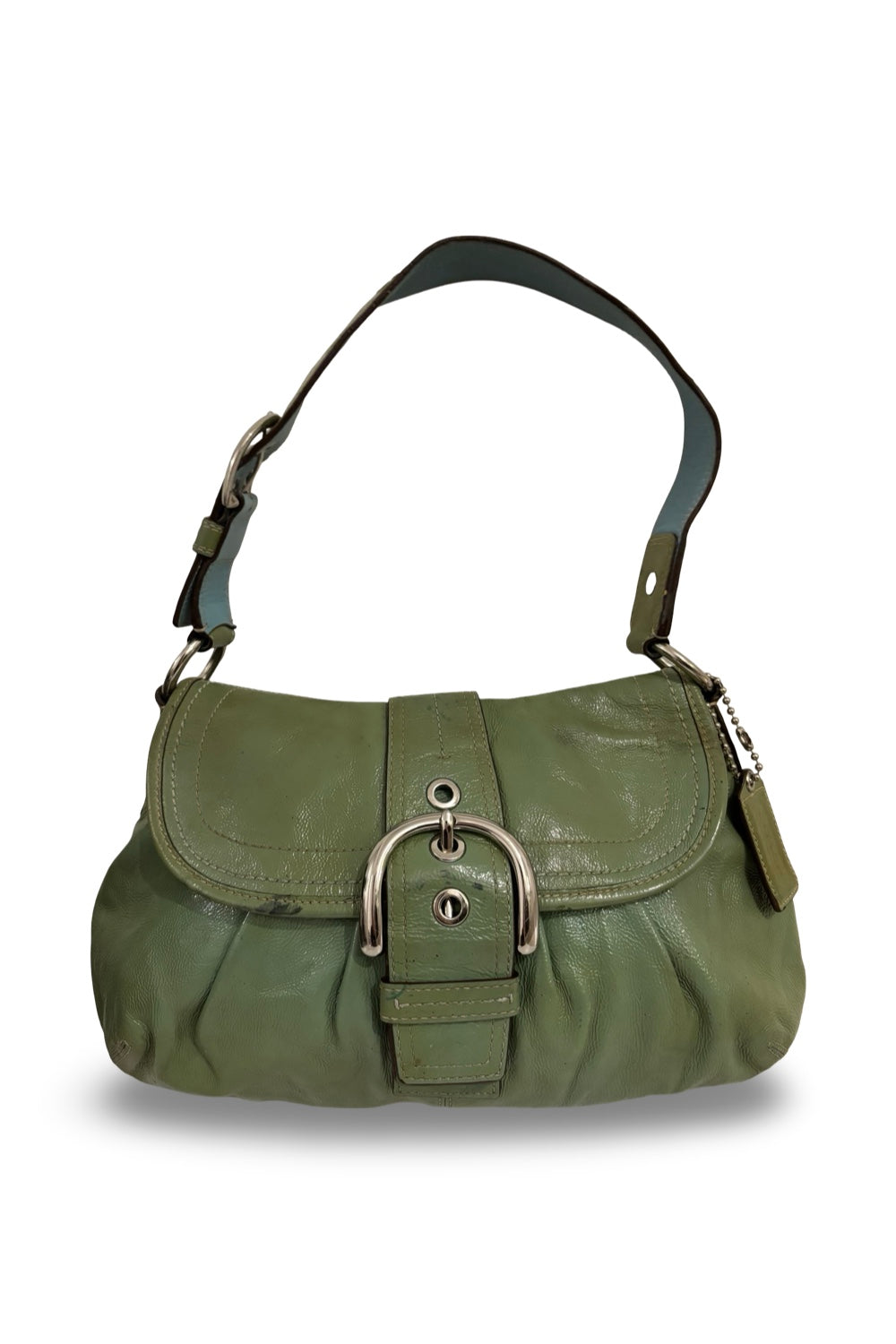 Coach Green Rare Vintage 2000’s Soho Leather PVC Hobo Shoulder Bag A1168-F17061