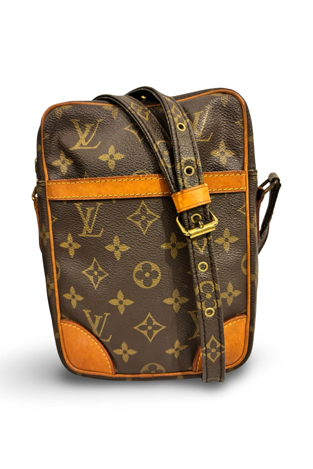 Louis Vuitton Unisex Brown Monogram Danube Canvas & Leather Crossbody / Shoulder Bag