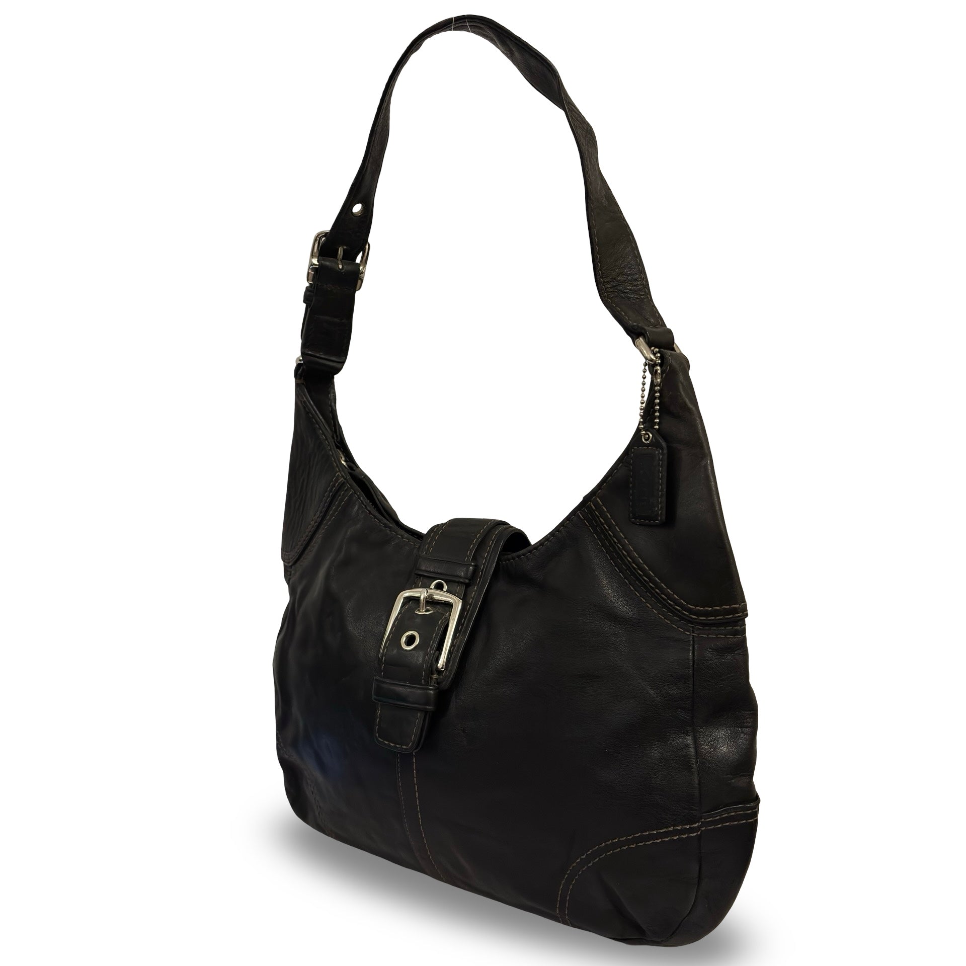 Coach Black Soft Leather Hamilton Soho Hobo Vintage Shoulder Bag