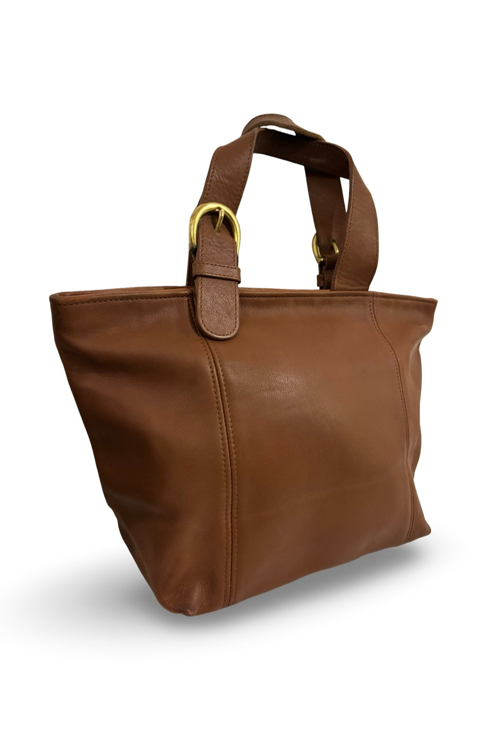 Coach Rare Brown Tan Soft Leather Vintage Waverly 1997 Tote Shoulder Bag