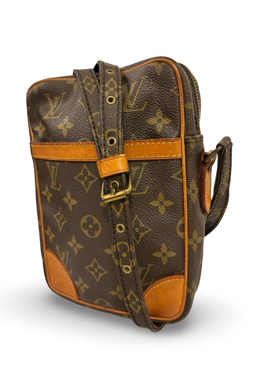 Louis Vuitton Unisex Brown Monogram Danube Canvas & Leather Crossbody / Shoulder Bag