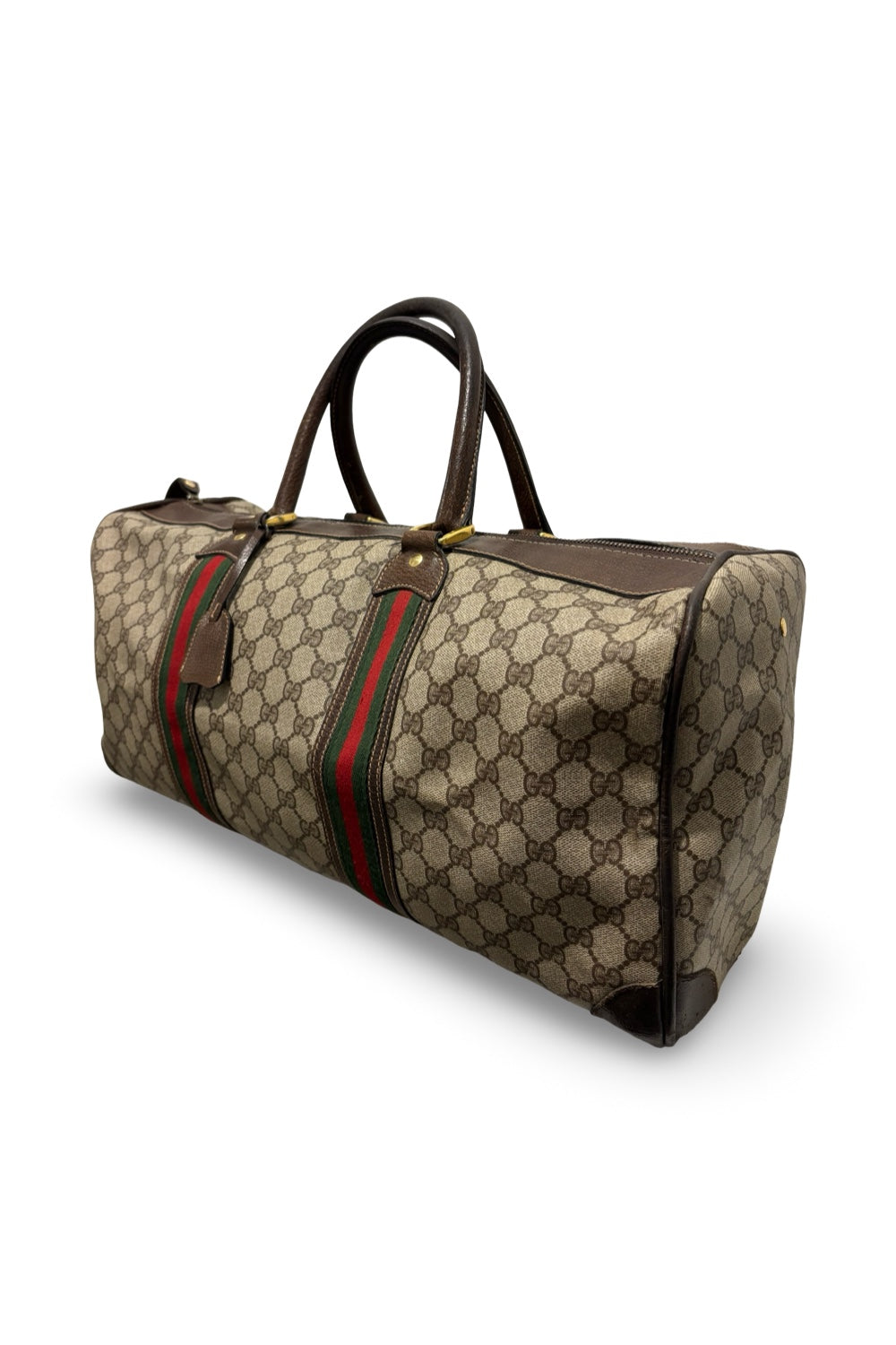 Gucci Sherry Unisex Ophidia Supreme Web Travel Weekender Boston Shoulder Bag