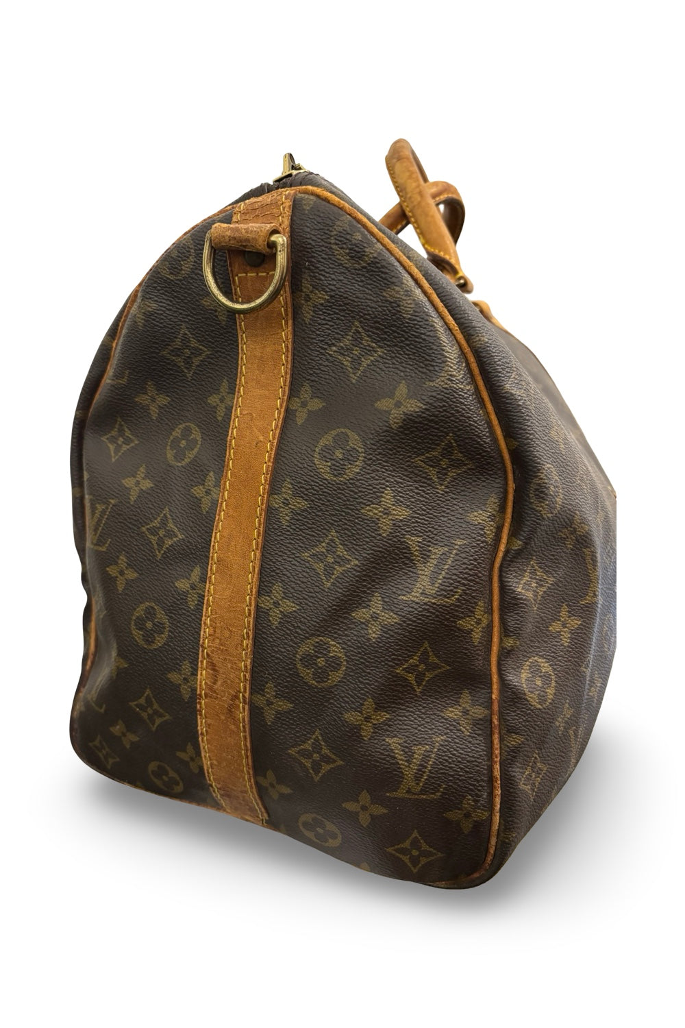Louis Vuitton Keepall 50 Boston Travel Weekender Brown Monogram LV Leather Bag