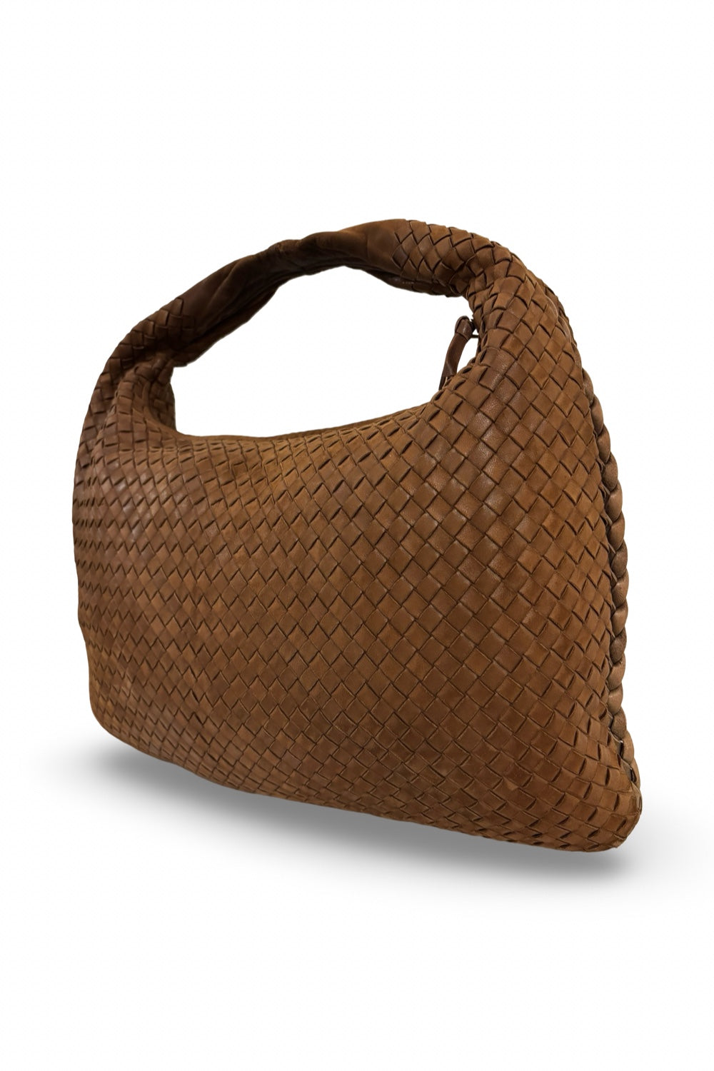 Bottega Veneta Brown Large Intrecciato Signature  Weave Nappa Hobo Leather Shoulder Bag