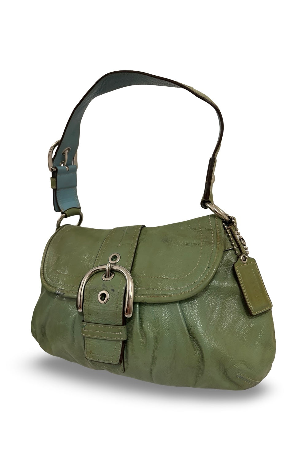 Coach Green Rare Vintage 2000’s Soho Leather PVC Hobo Shoulder Bag A1168-F17061
