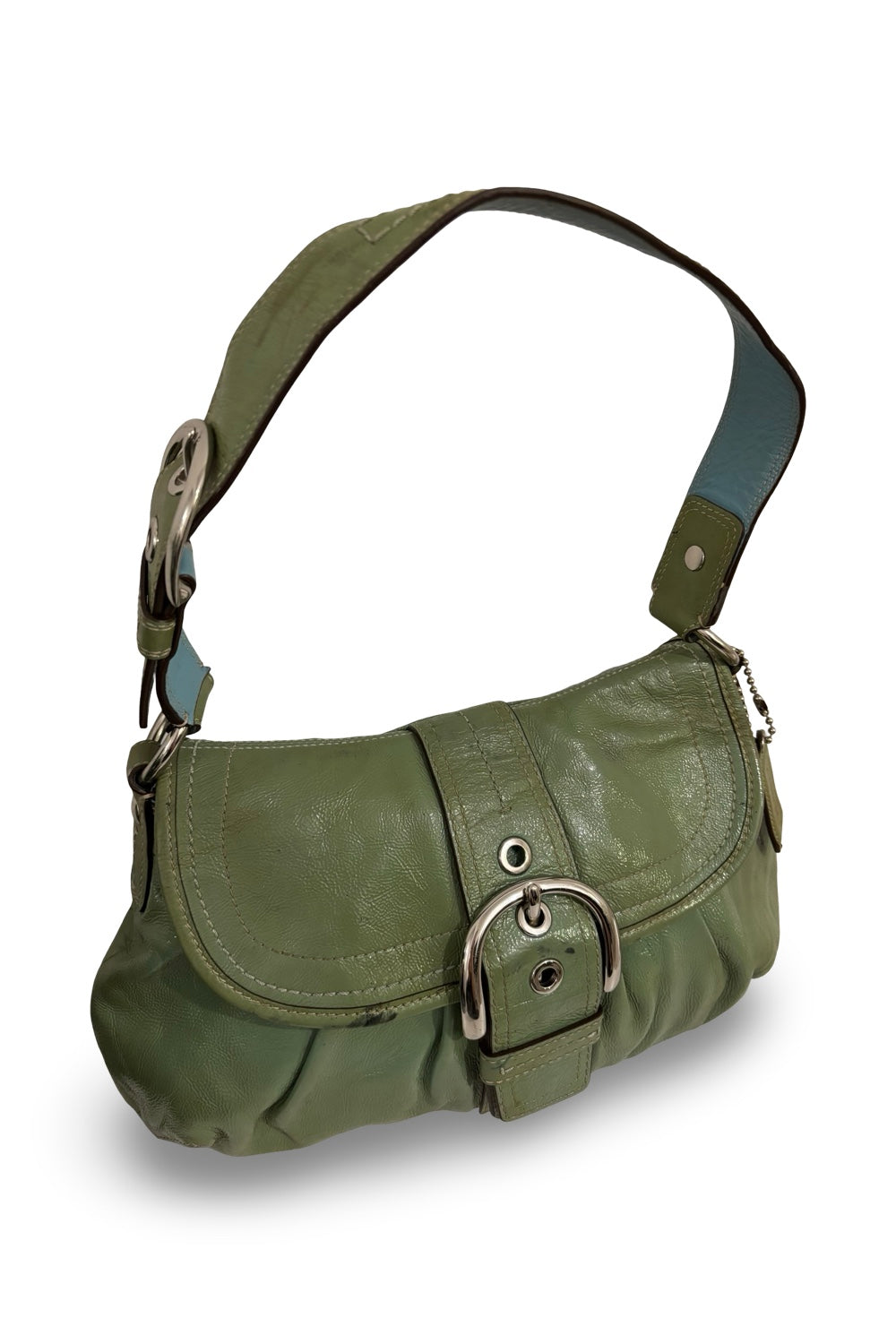 Coach Green Rare Vintage 2000’s Soho Leather PVC Hobo Shoulder Bag A1168-F17061
