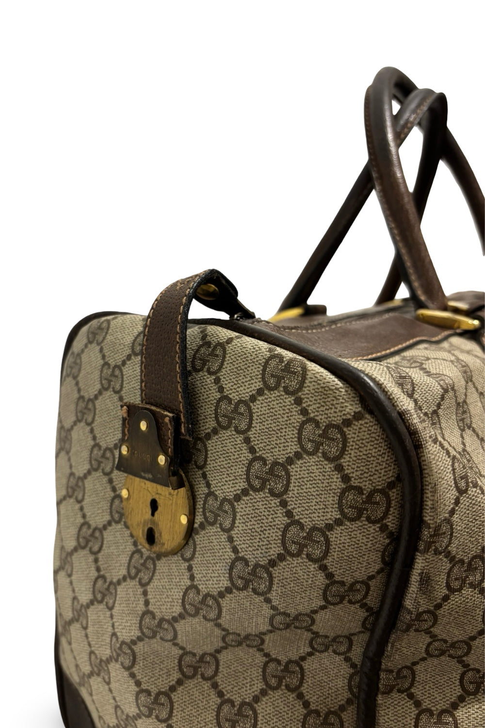 Gucci Sherry Unisex Ophidia Supreme Web Travel Weekender Boston Shoulder Bag