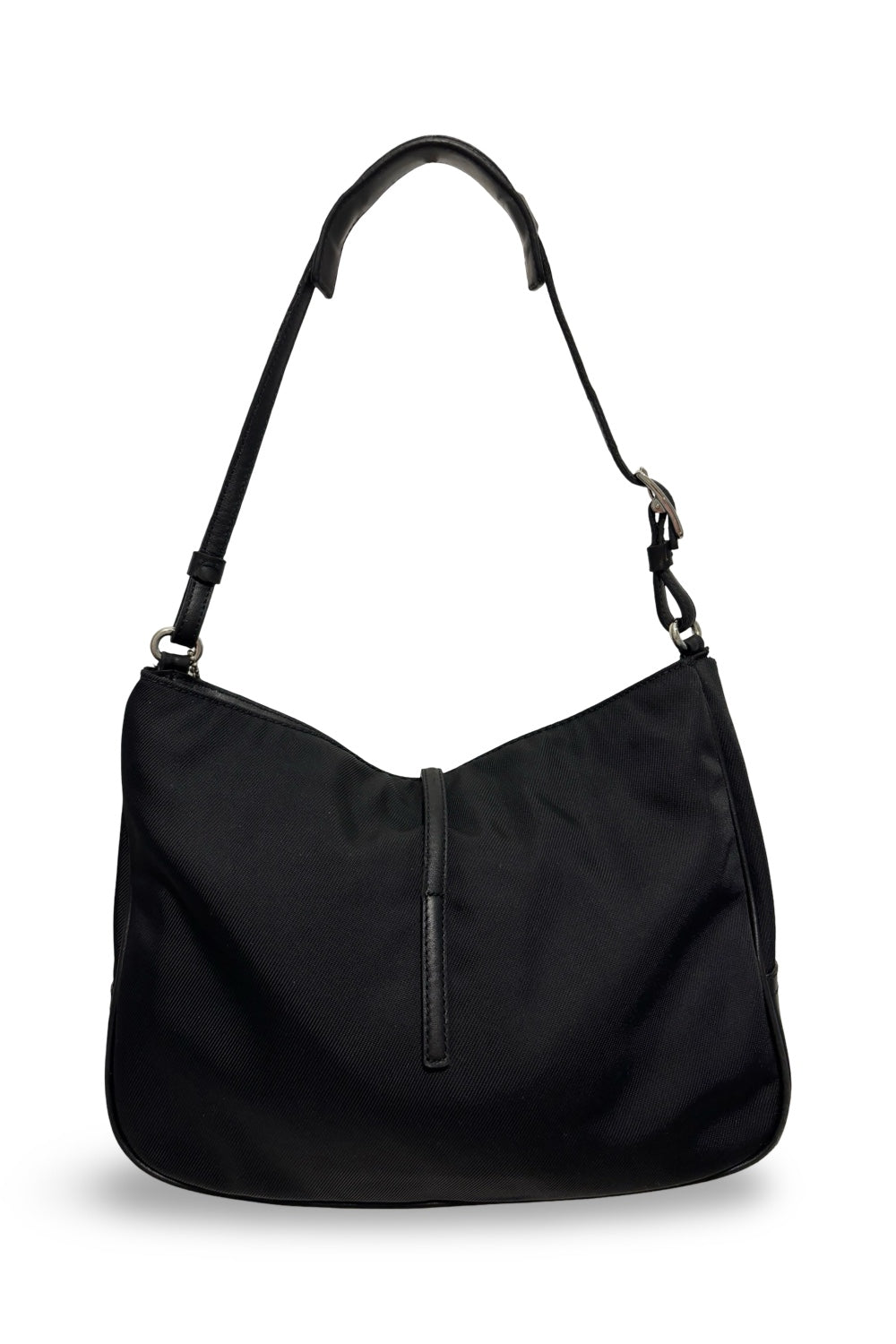 Coach Rare Black Nylon & Leather Vintage Hampton  Hobo Shoulder Bag