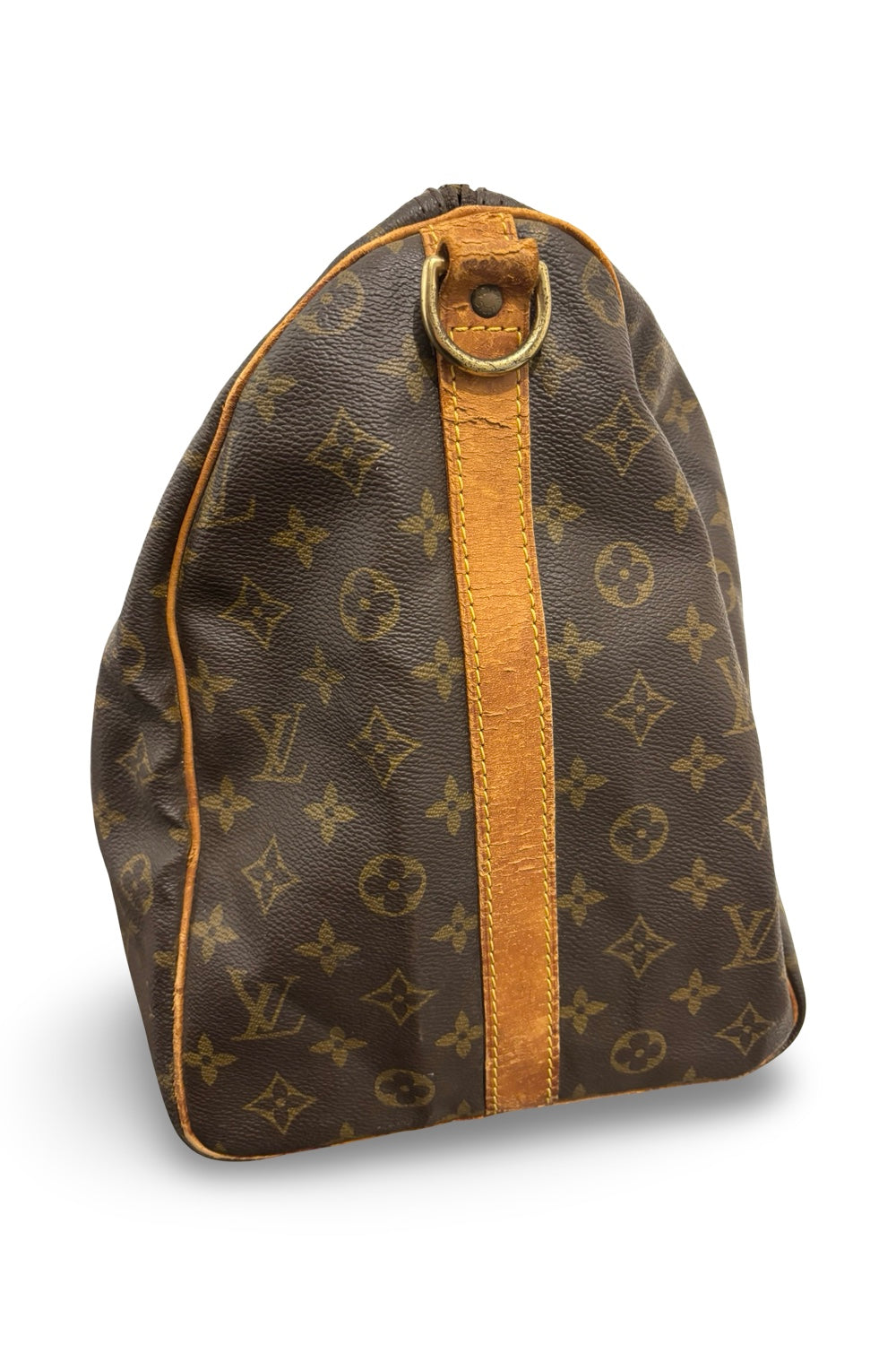 Louis Vuitton Keepall 50 Boston Travel Weekender Brown Monogram LV Leather Bag