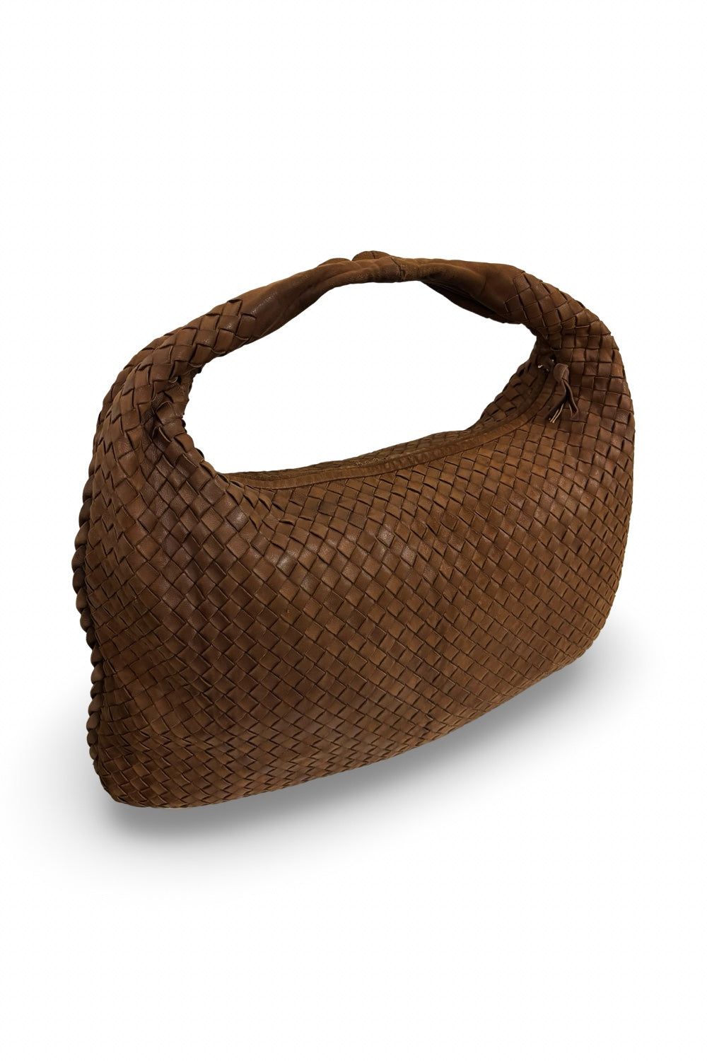 Bottega Veneta Brown Large Intrecciato Signature  Weave Nappa Hobo Leather Shoulder Bag