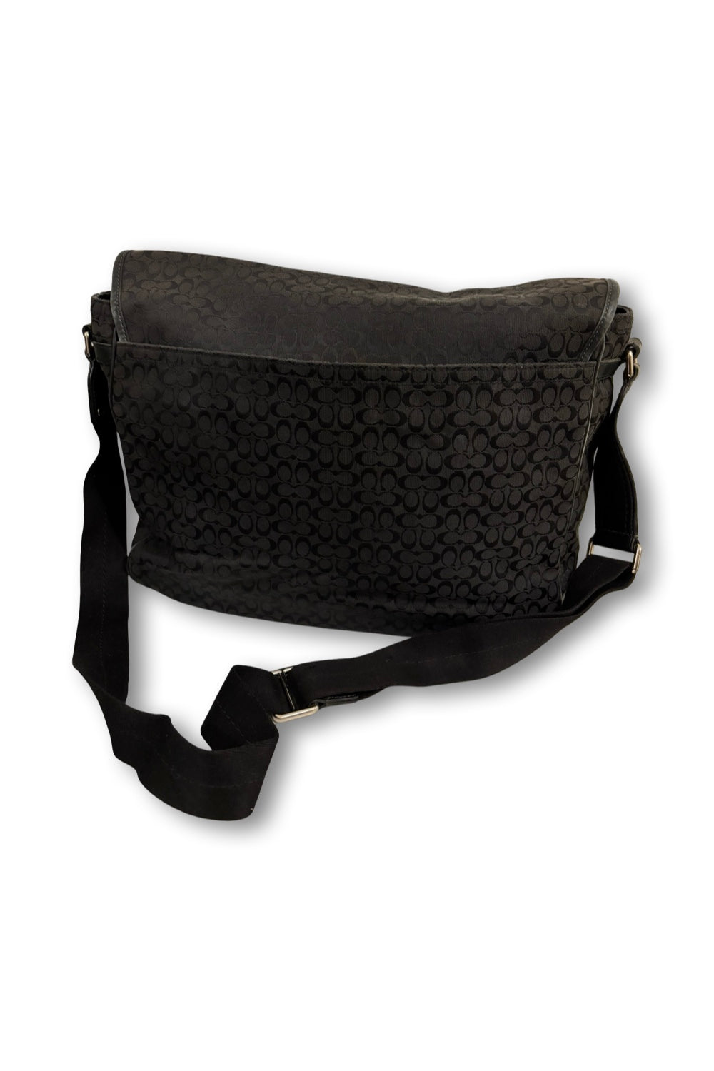 Coach Black Signature XXL Messenger / Laptop / Briefcase Unisex Crossbody Shoulder Bag