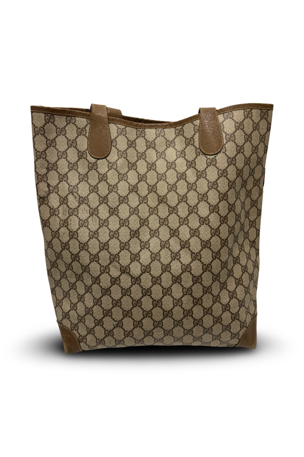 Gucci GG Vintage Rare Marmont Sherry Line Large Canvas Ophidia Tote Shoulder Bag