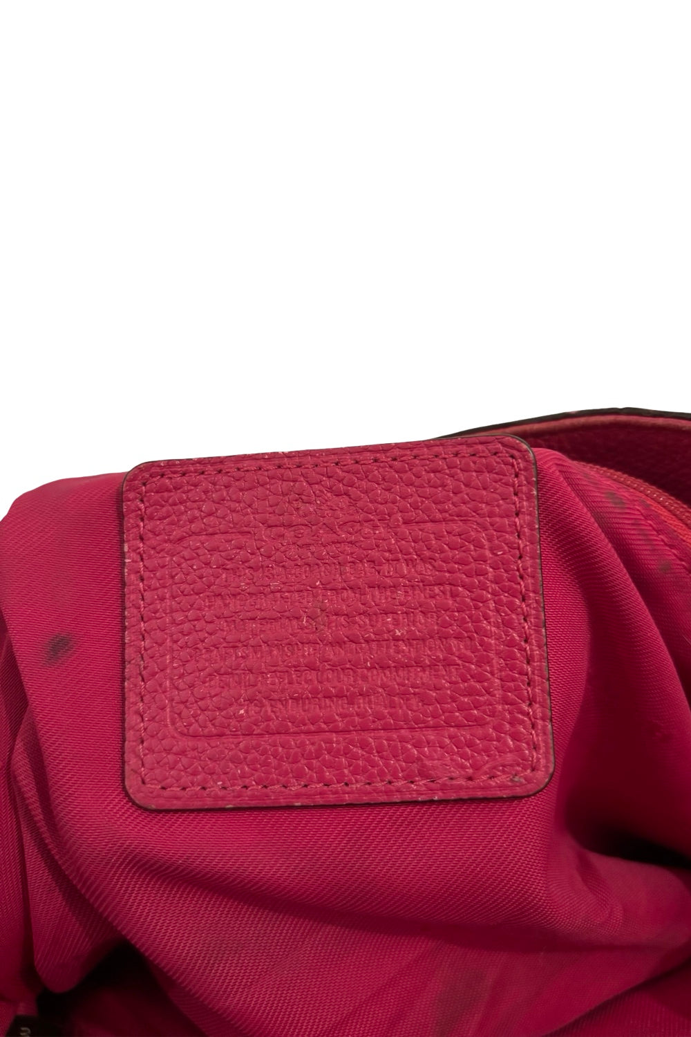 Coach Hot Pink Edie Genuine Pebbled Leather Vintage Shoulder Bag