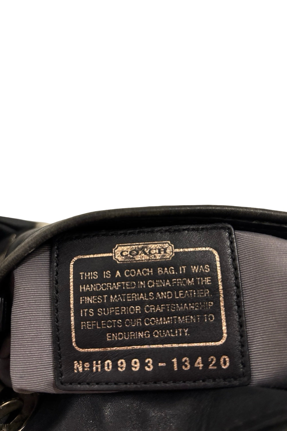 Coach Parker Black & Grey OP Art Signature Canvas & Leather Vintage Shoulder Bag
