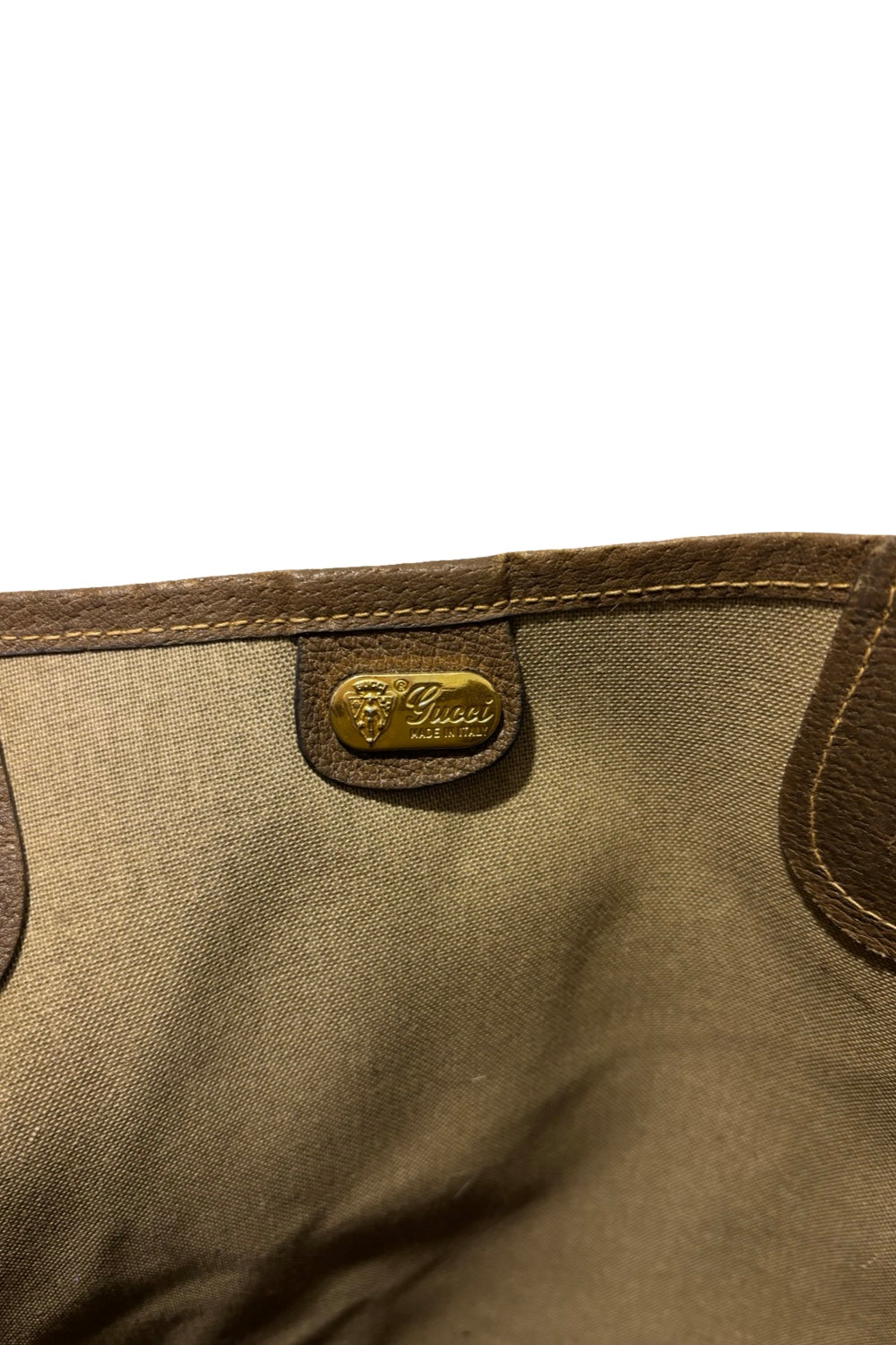 Gucci GG Vintage Rare Marmont Sherry Line Large Canvas Ophidia Tote Shoulder Bag