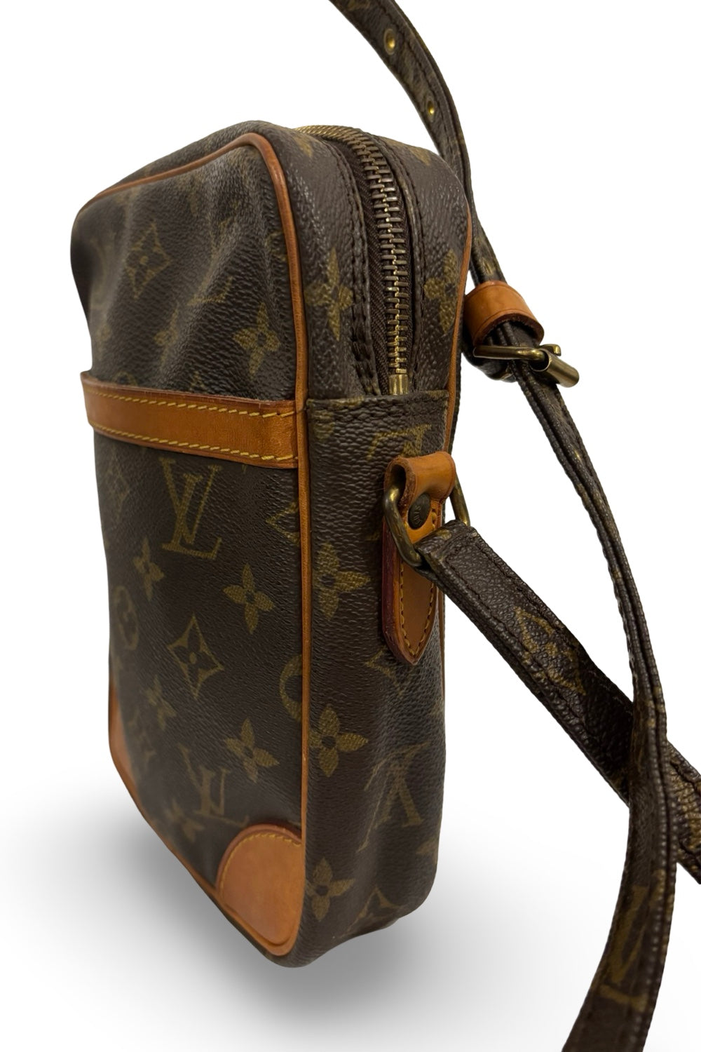 Louis Vuitton Unisex Brown Monogram Danube Canvas & Leather Crossbody / Shoulder Bag