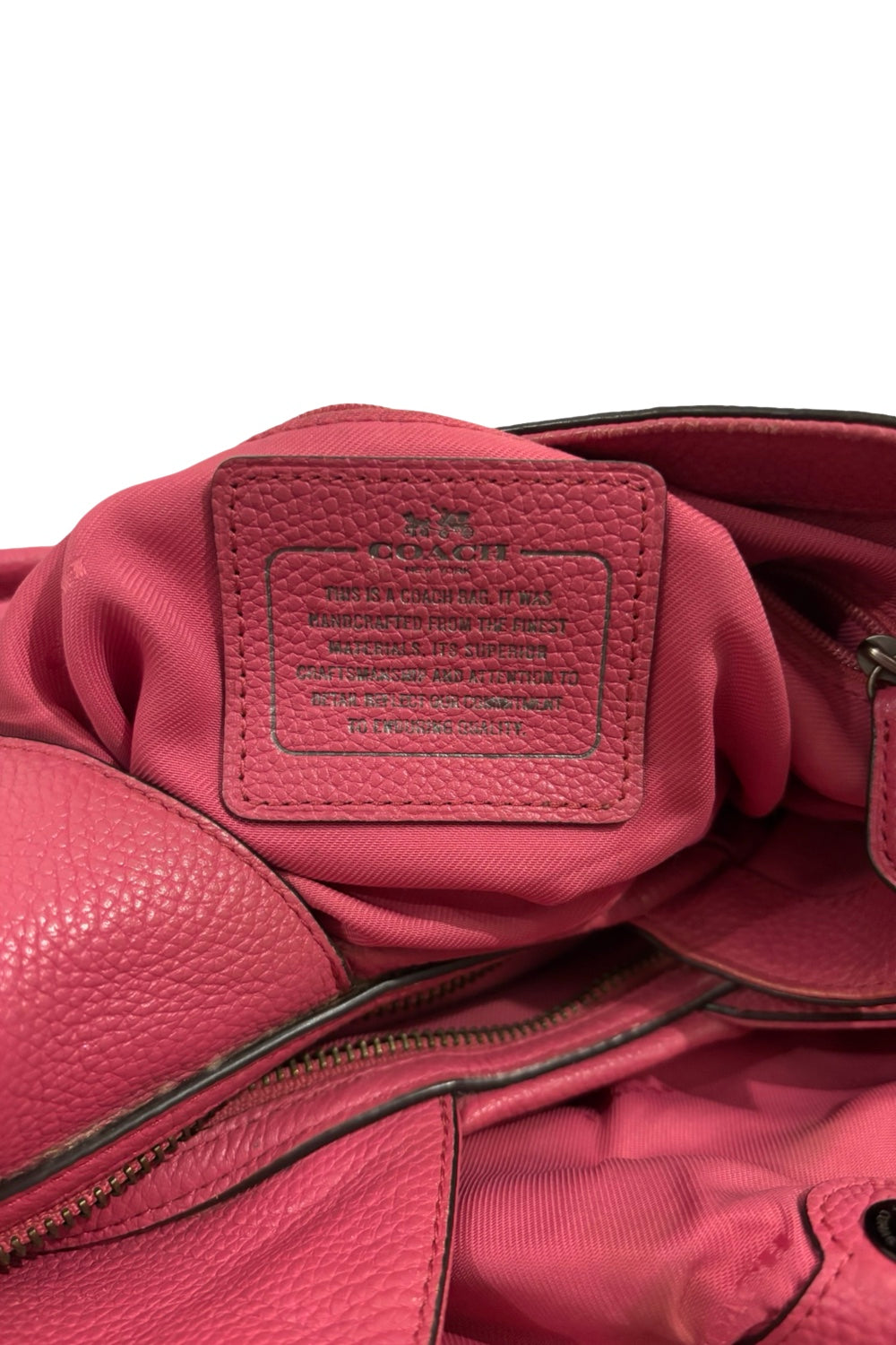 Share Coach Pink Fuscia Edie Floral Studded Flower Soft Leather Large Shoulder Bag
