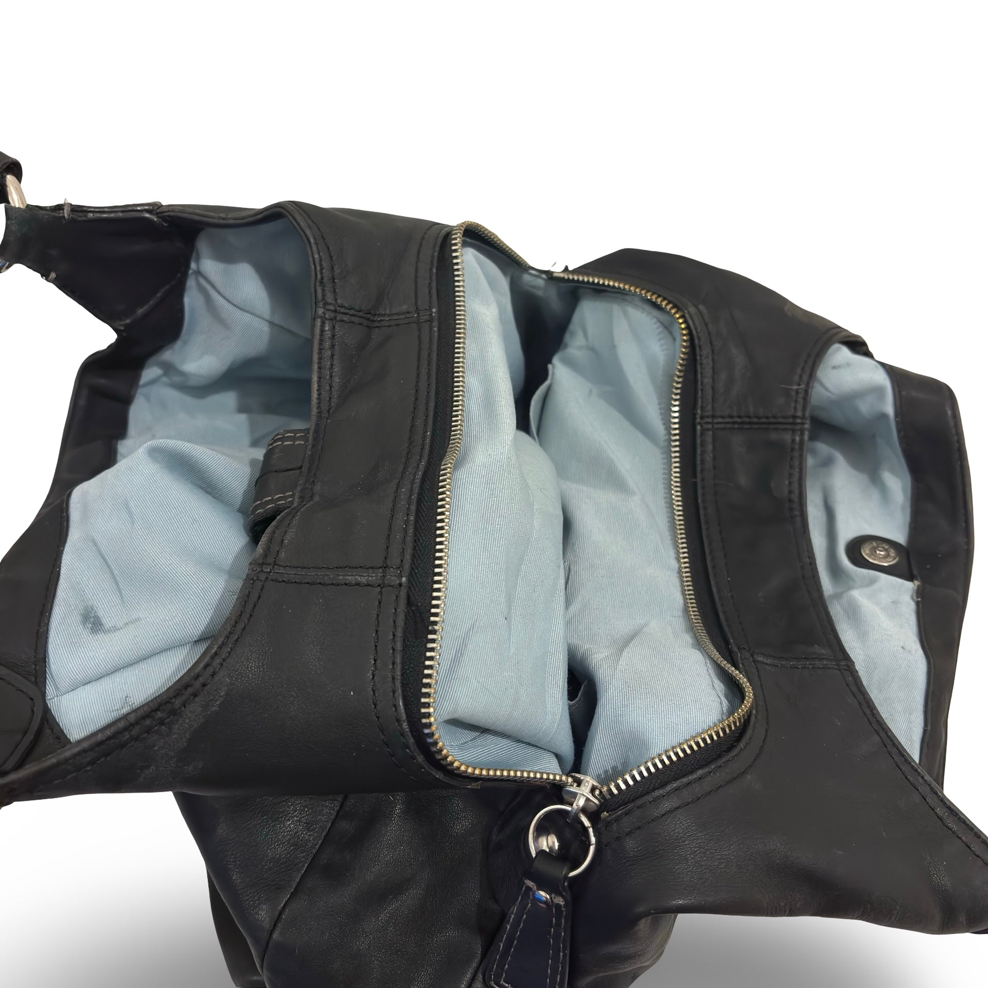Coach Black Soft Leather Soho Lynn Buckle Vintage Large Hobo Shoulder Bag
