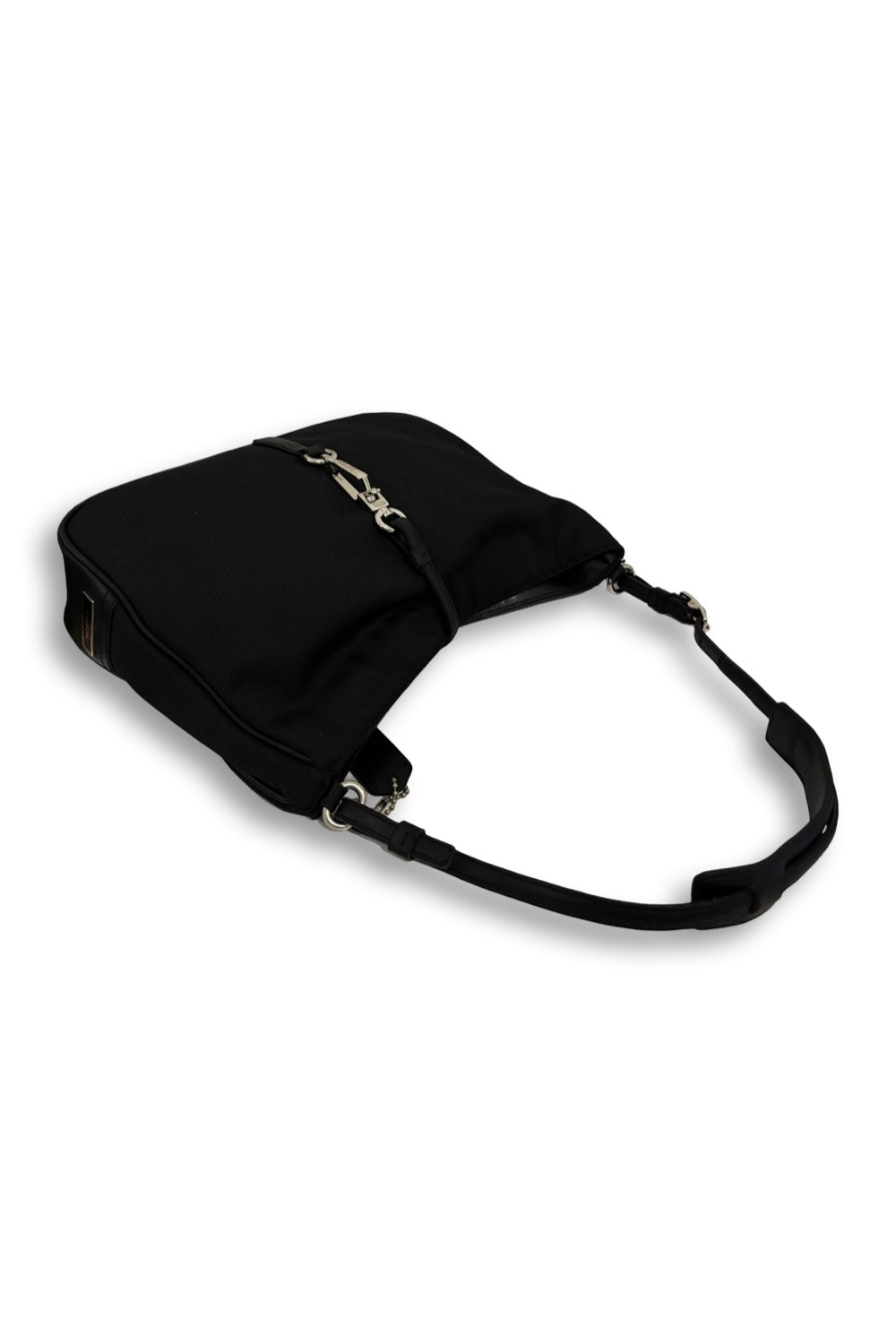 Coach Rare Black Nylon & Leather Vintage Hampton  Hobo Shoulder Bag