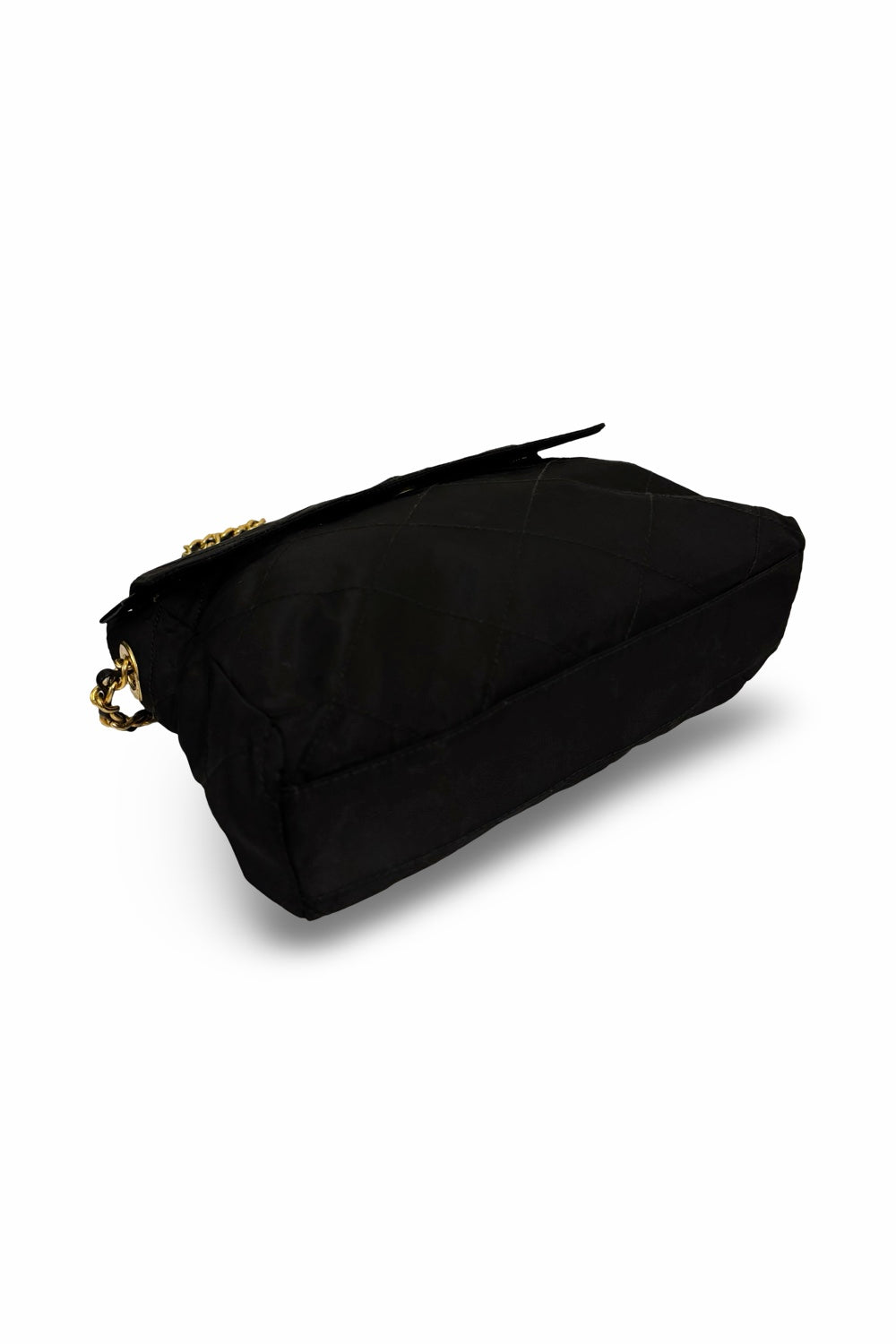 Prada Nylon Black Tessuto Quilted Chain Shoulder Bag