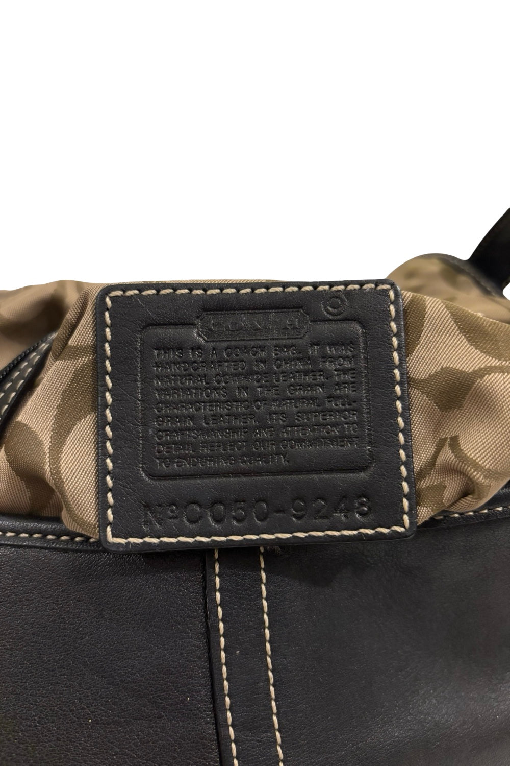 Coach Black Vintage 2000's Leather Signature  Sufflette Soho Hobo Shoulder Bag