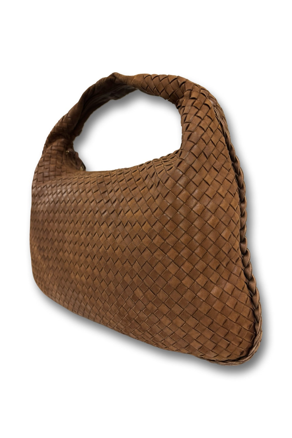 Bottega Veneta Brown Large Intrecciato Signature  Weave Nappa Hobo Leather Shoulder Bag